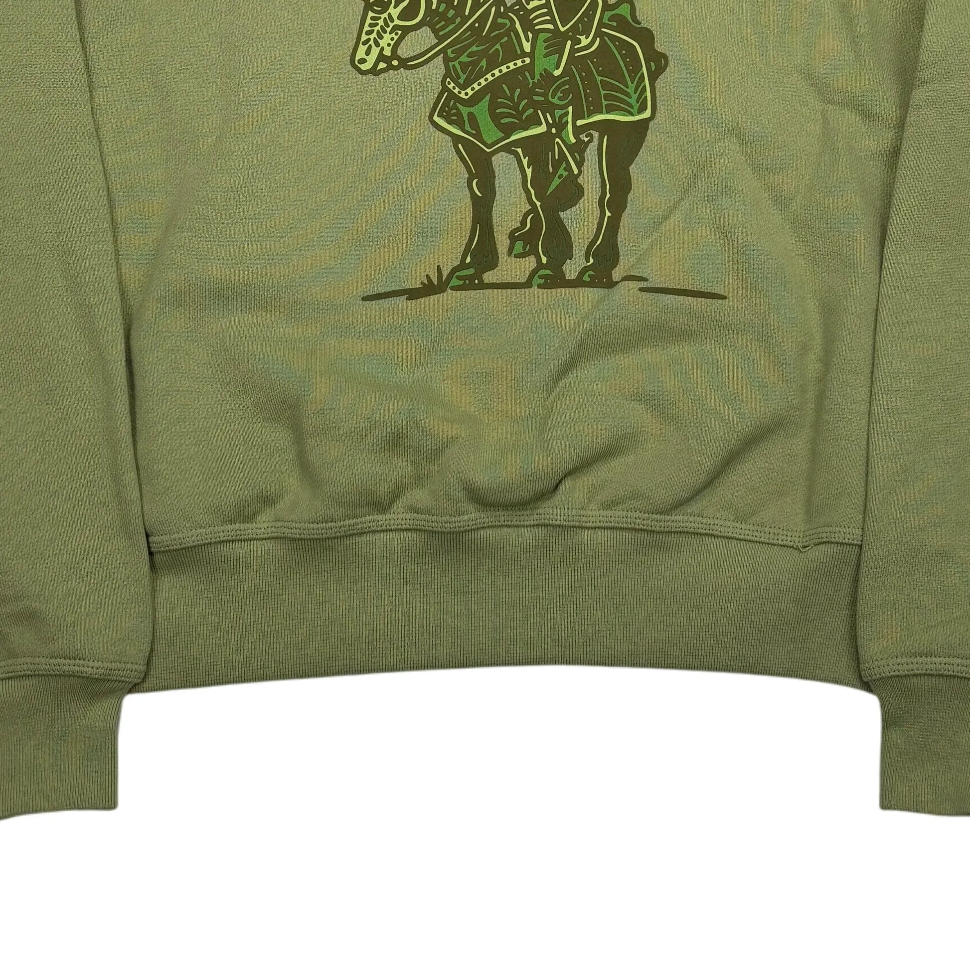 Burberry Green Embroidered Logo Hoodie