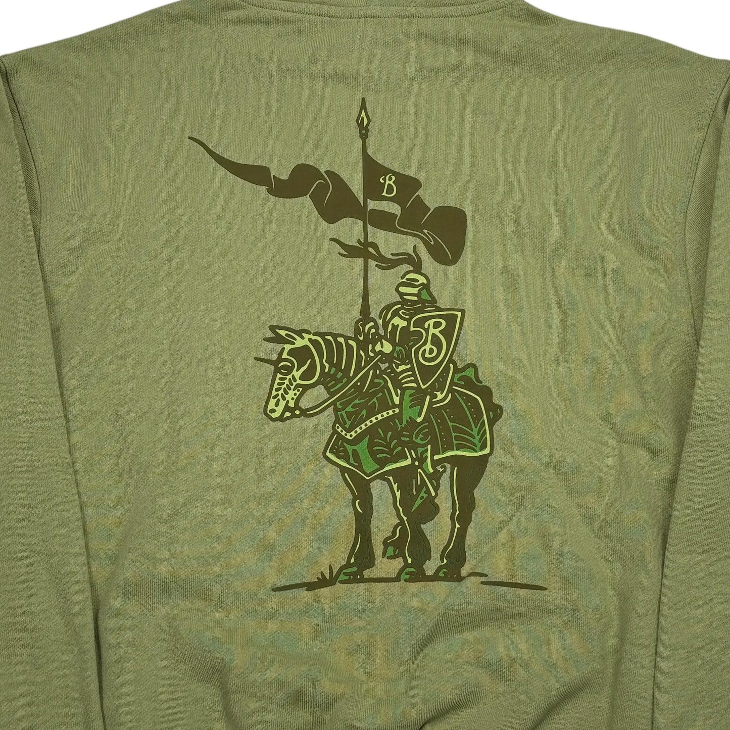 Burberry Green Embroidered Logo Hoodie