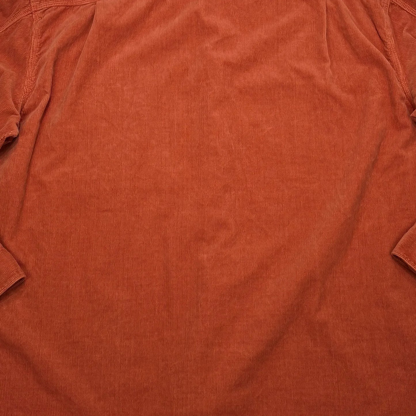 Stone Island Orange Embroidered Spell Out Logo Long Sleeve Shirt