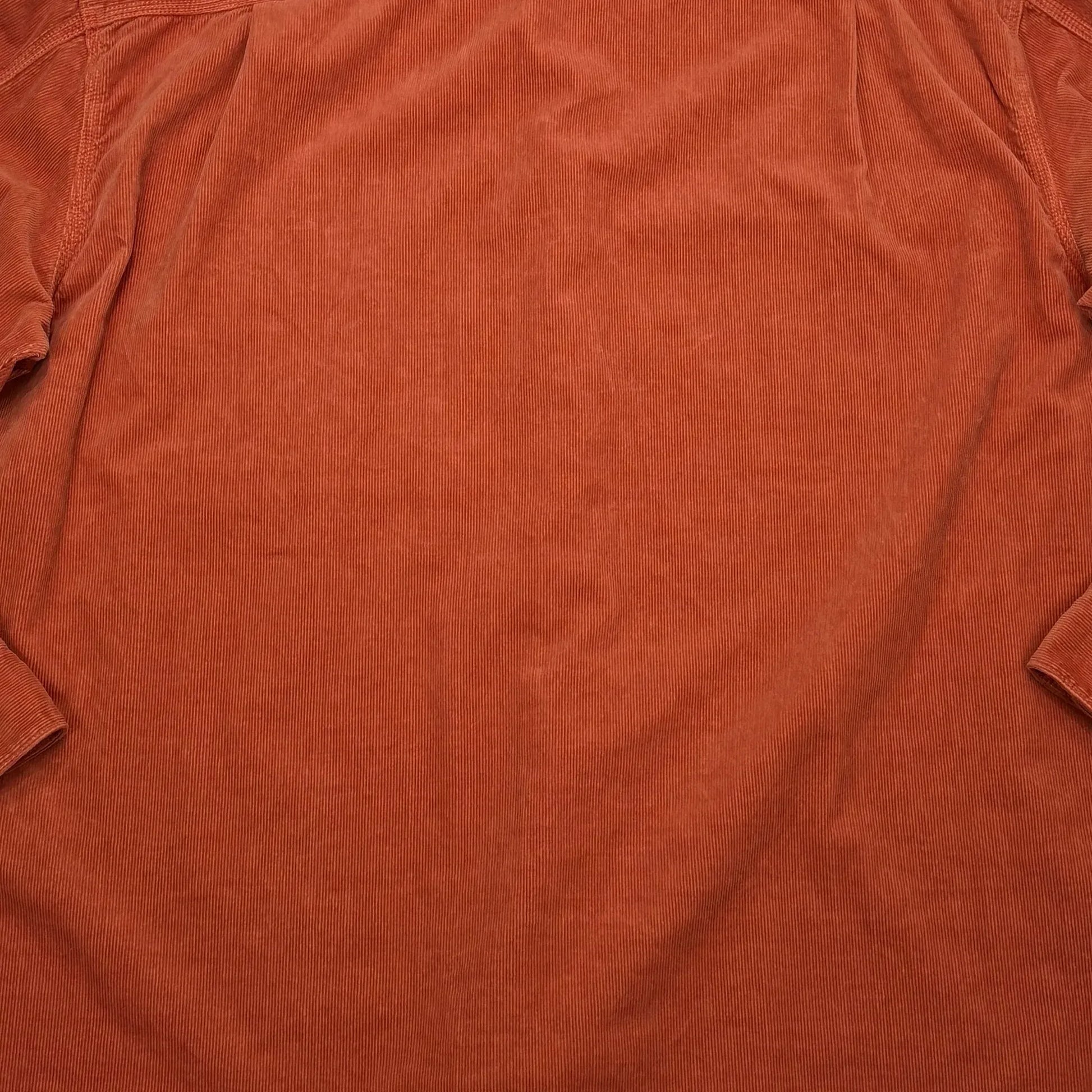 Stone Island Orange Embroidered Spell Out Logo Long Sleeve Shirt