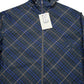 Burberry Blue Checked Hooded Windbreaker Jacket