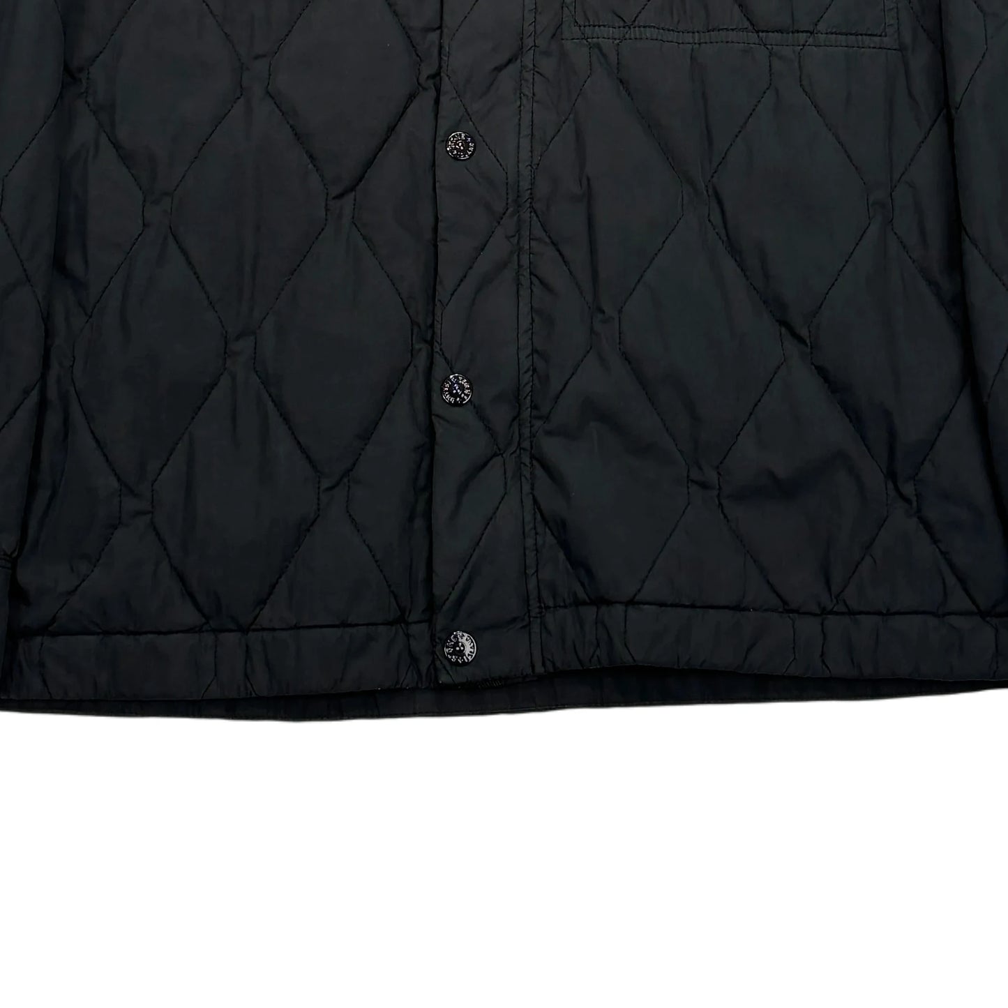 Stone Island Black 50 Fili Quilted-TC Shirt Jacket