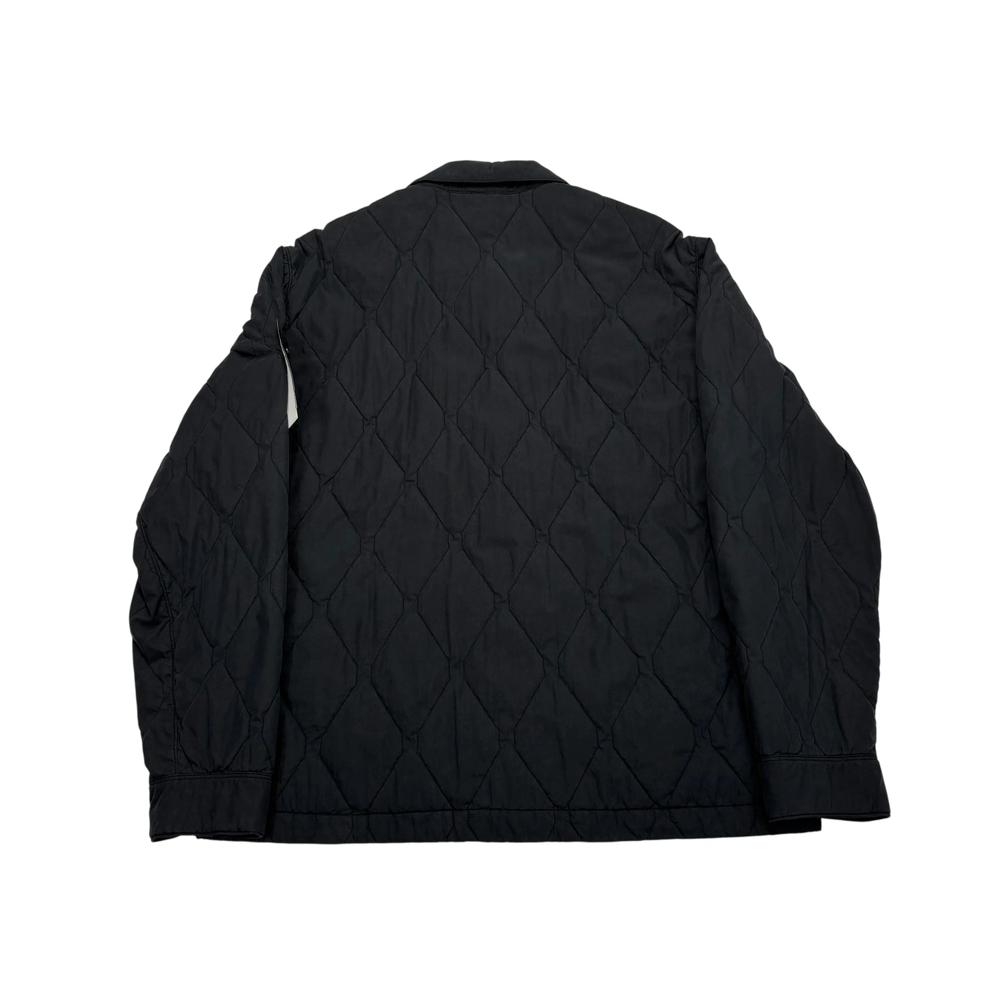 Stone Island Black 50 Fili Quilted-TC Shirt Jacket