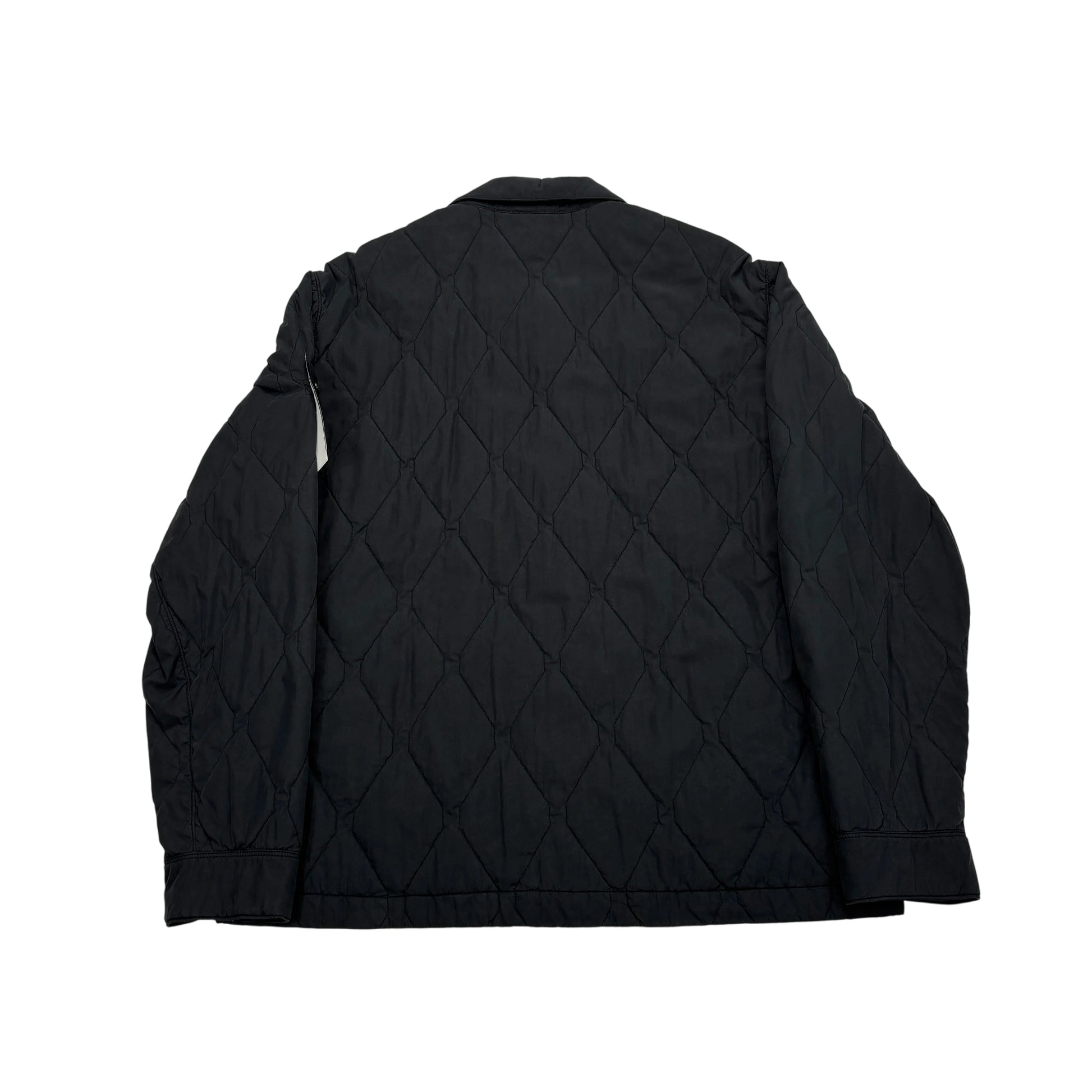 Stone Island Black 50 Fili Quilted-TC Shirt Jacket