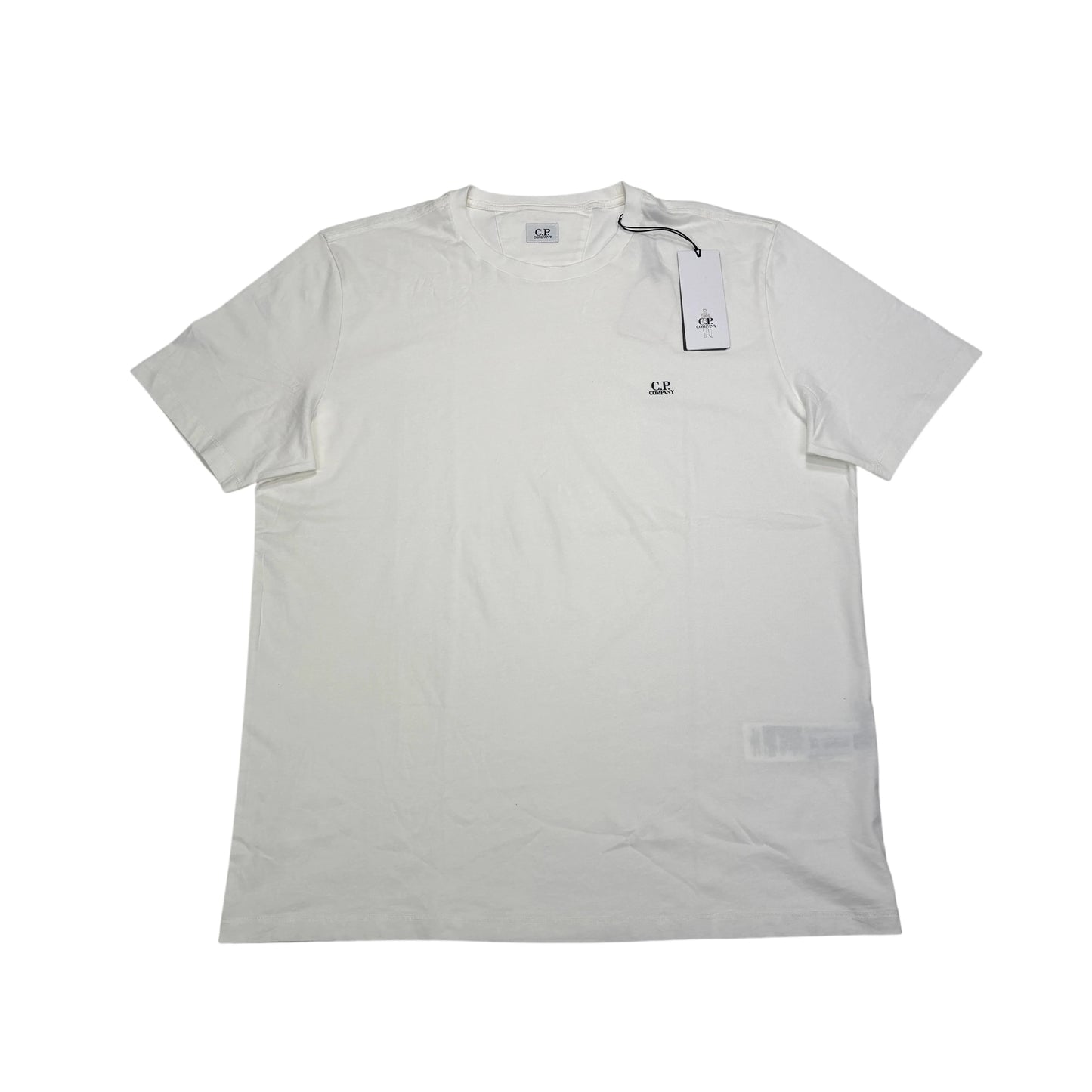 CP Company White Printed Spell Out Logo Design T-shirt