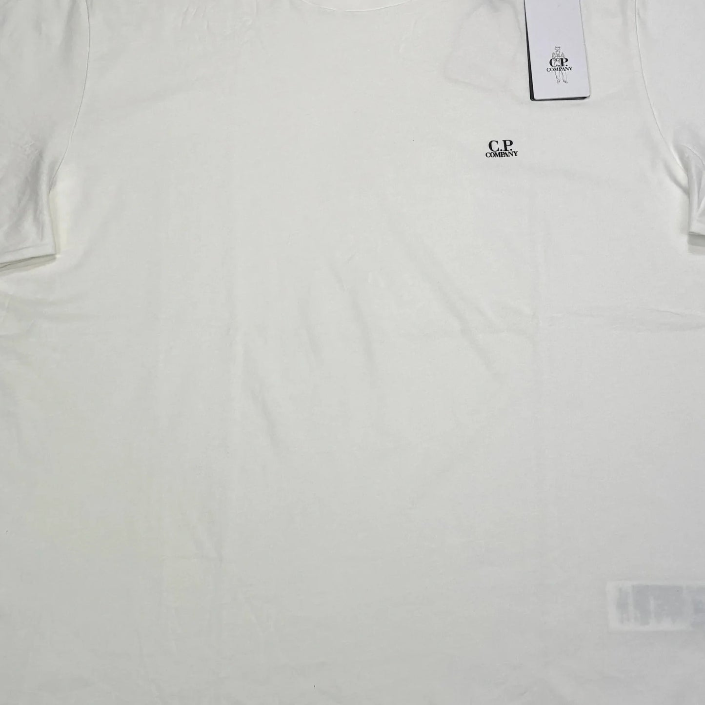 CP Company White Printed Spell Out Logo Design T-shirt