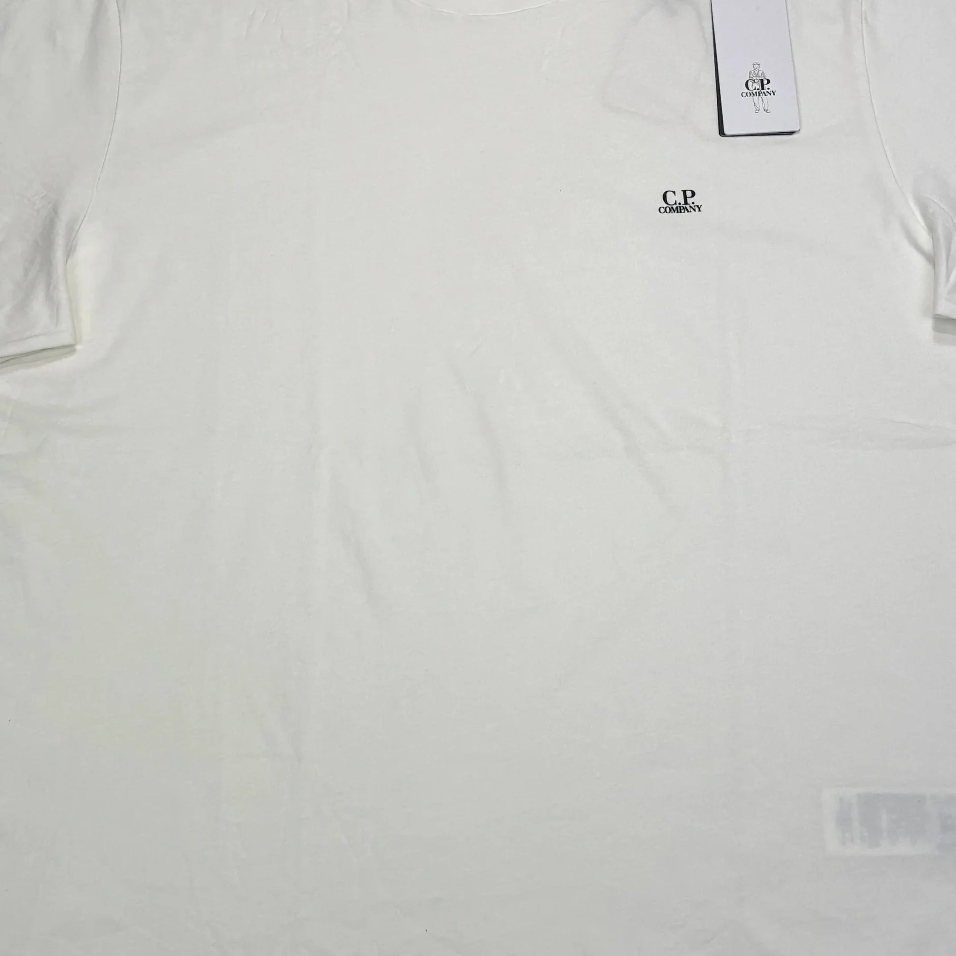 CP Company White Printed Spell Out Logo Design T-shirt