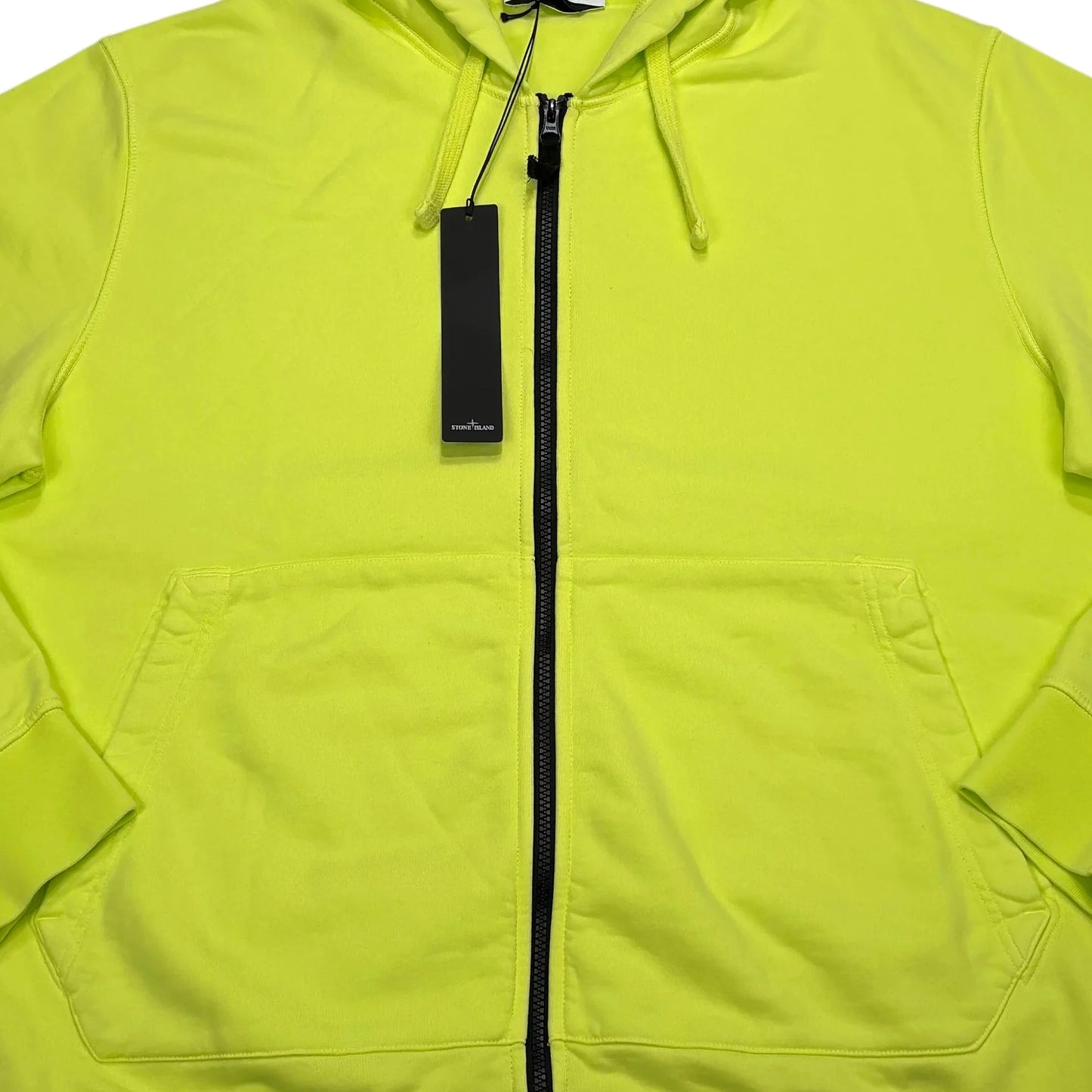 Stone Island Yellow Compass Patch Zip-up Hoodie