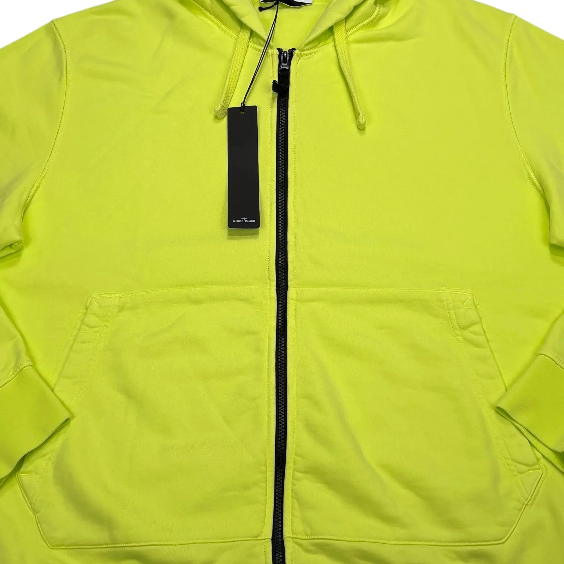 Stone Island Yellow Compass Patch Zip-up Hoodie