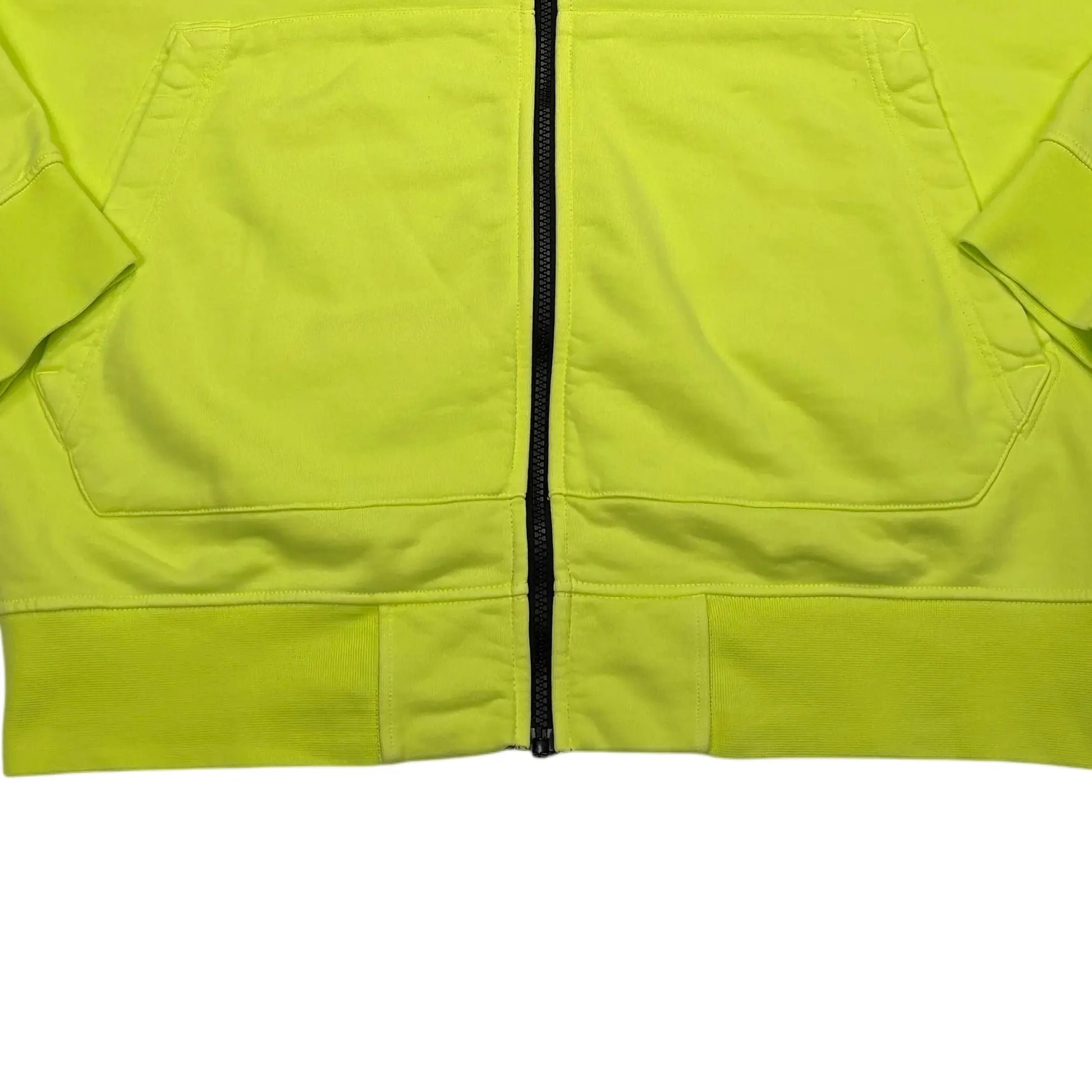 Stone Island Yellow Compass Patch Zip-up Hoodie