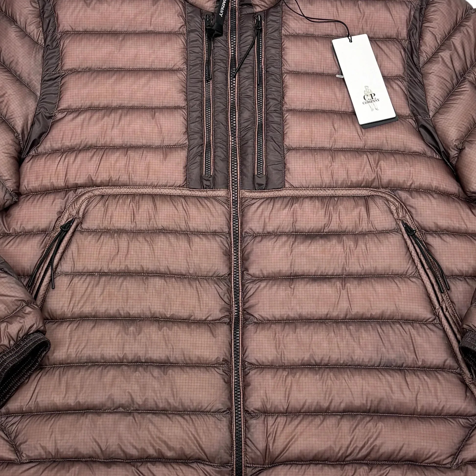 Cp Company Brown Collared Single Goggle D.D. Shell Down Jacket