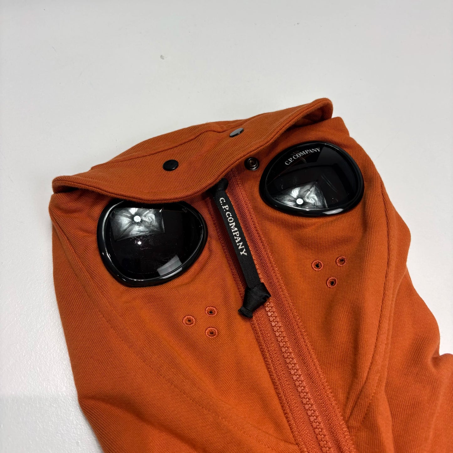 Cp Company Orange Zip Hoodie