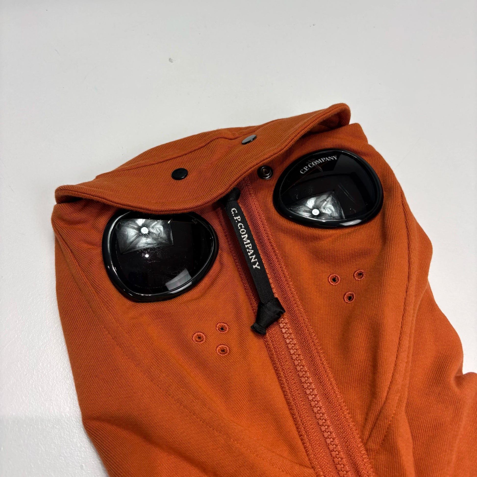 Cp Company Orange Zip Hoodie