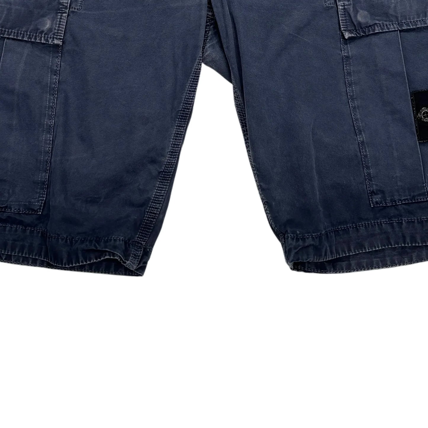 Stone Island Blue Compass Patch Cargo Shorts