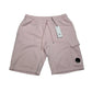 CP Company Pink Single Goggle Cotton Cargo Shorts