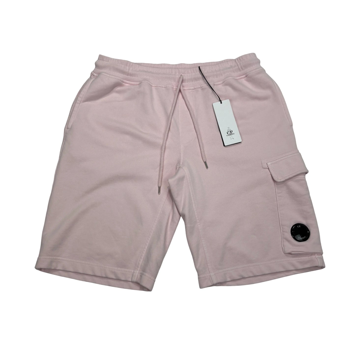 CP Company Pink Single Goggle Cotton Cargo Shorts