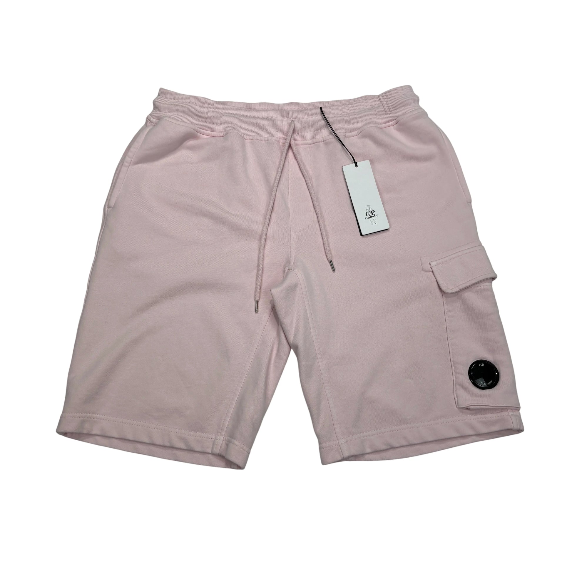 CP Company Pink Single Goggle Cotton Cargo Shorts