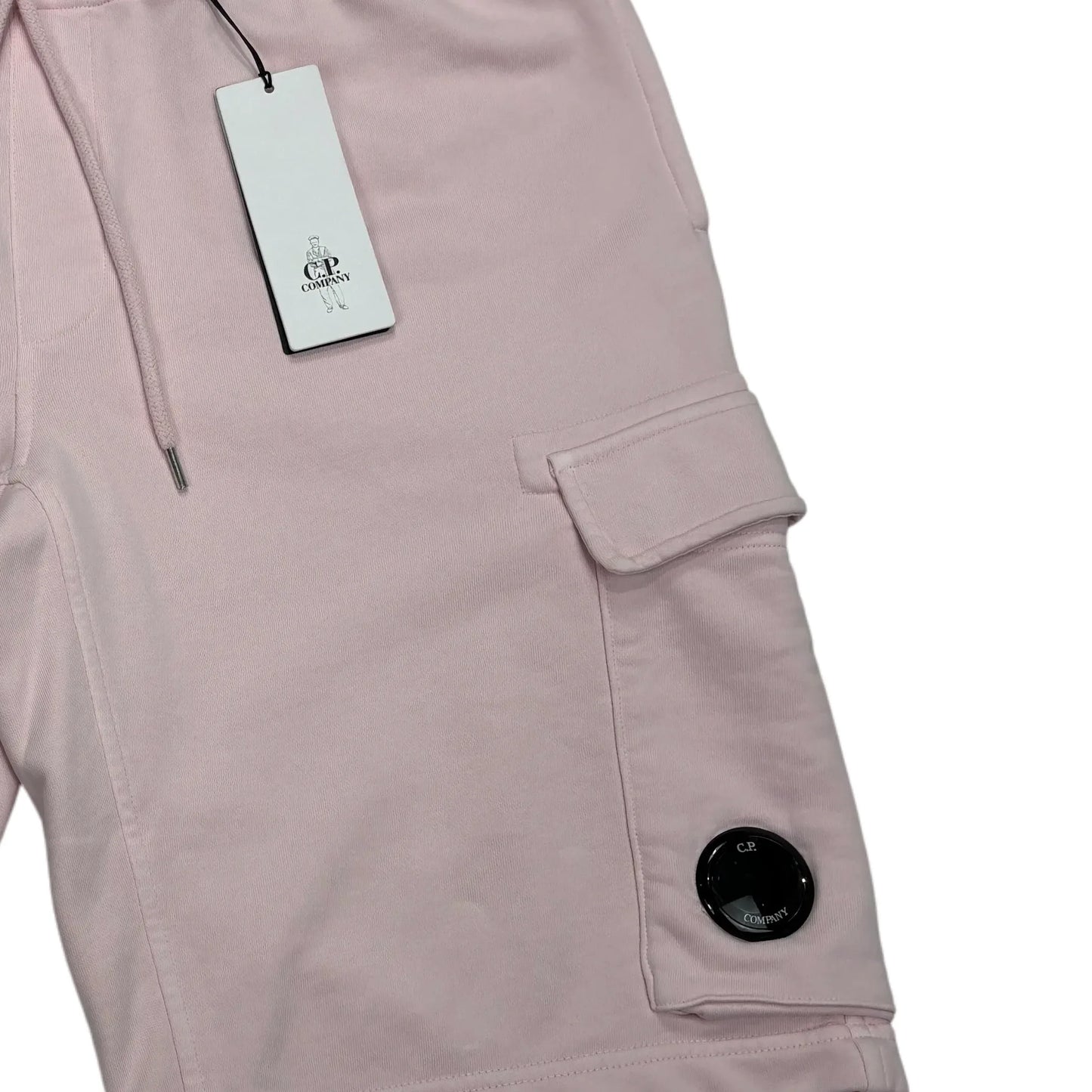 CP Company Pink Single Goggle Cotton Cargo Shorts