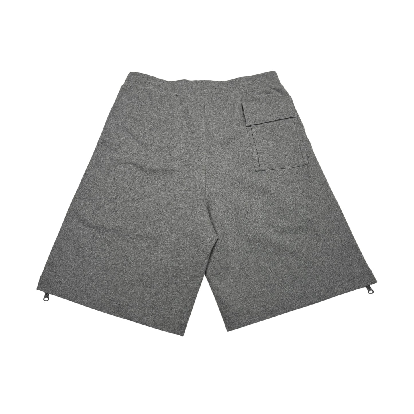 CP Company Grey Raised Rubber Logo Spell Out Cotton Shorts
