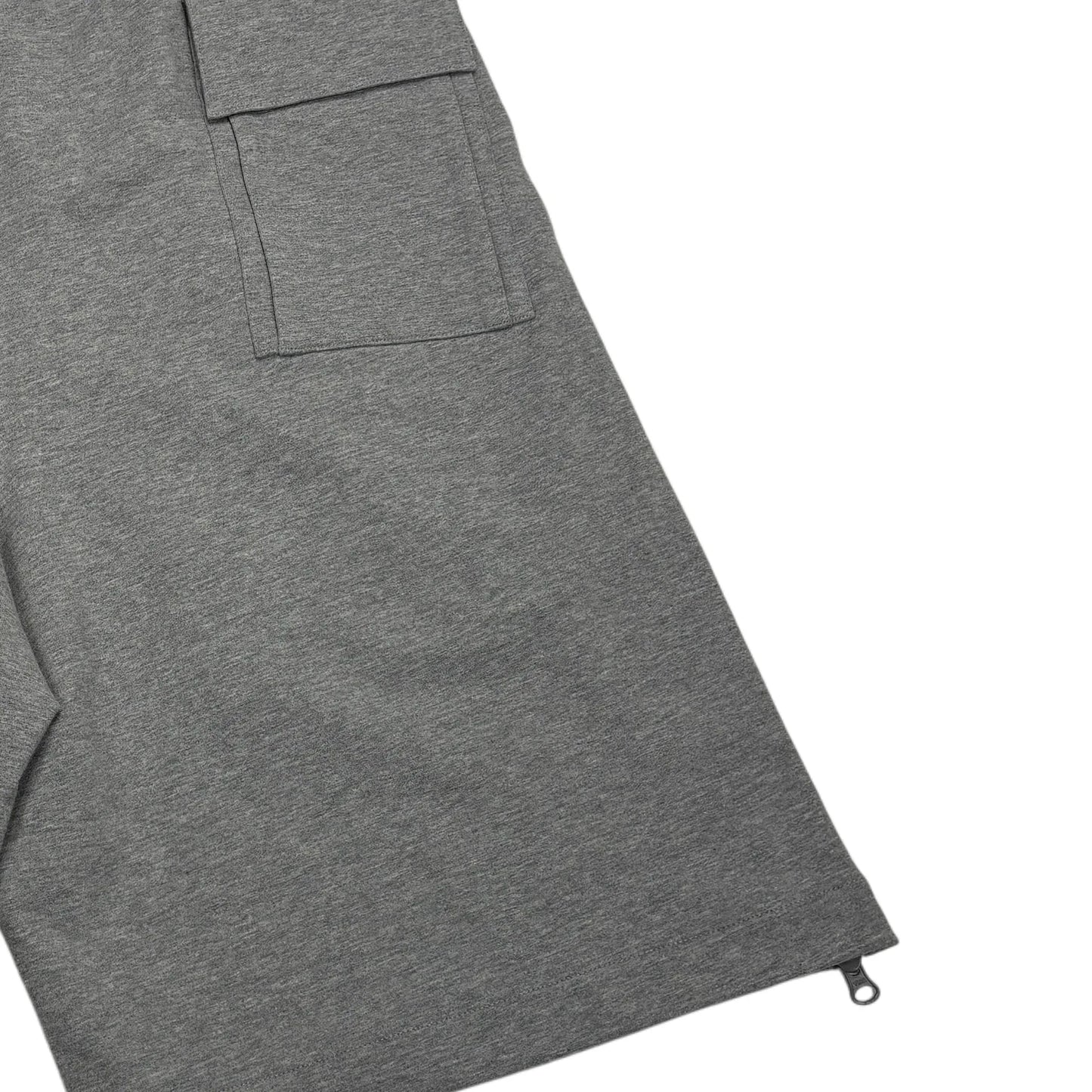 CP Company Grey Raised Rubber Logo Spell Out Cotton Shorts