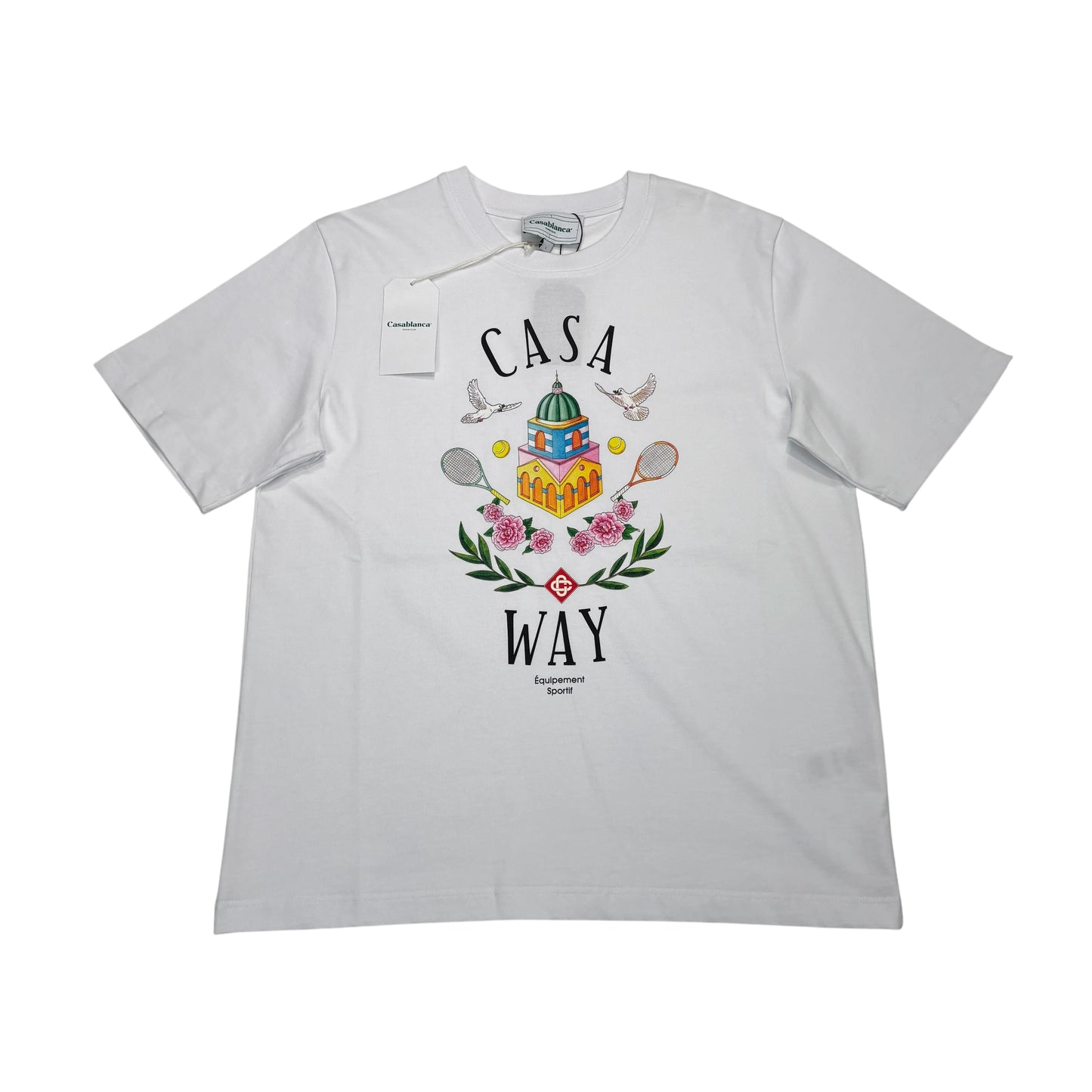 Casa Blanca White Casa Way Printed Logo T-shirt