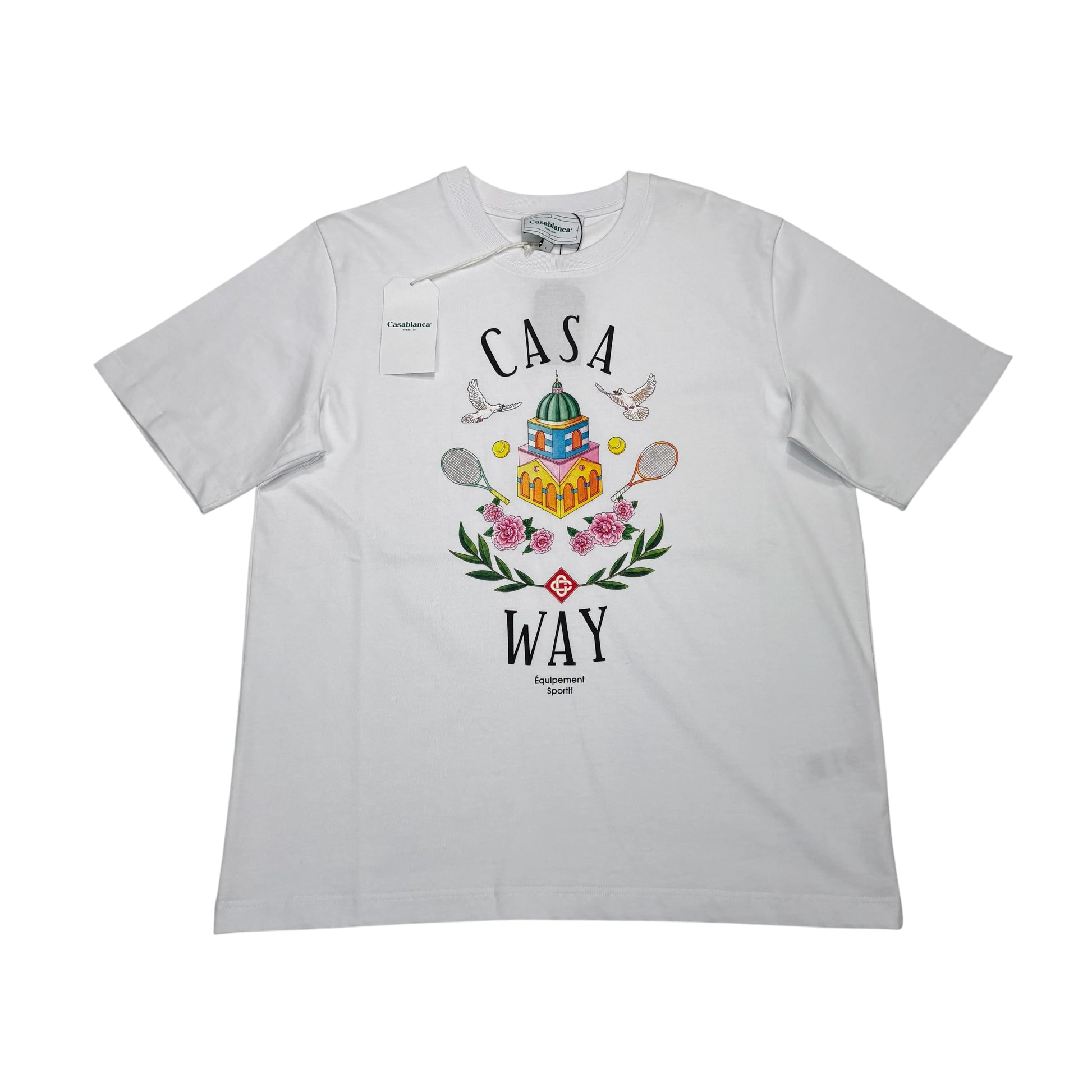 Casa Blanca White Casa Way Printed Logo T-shirt