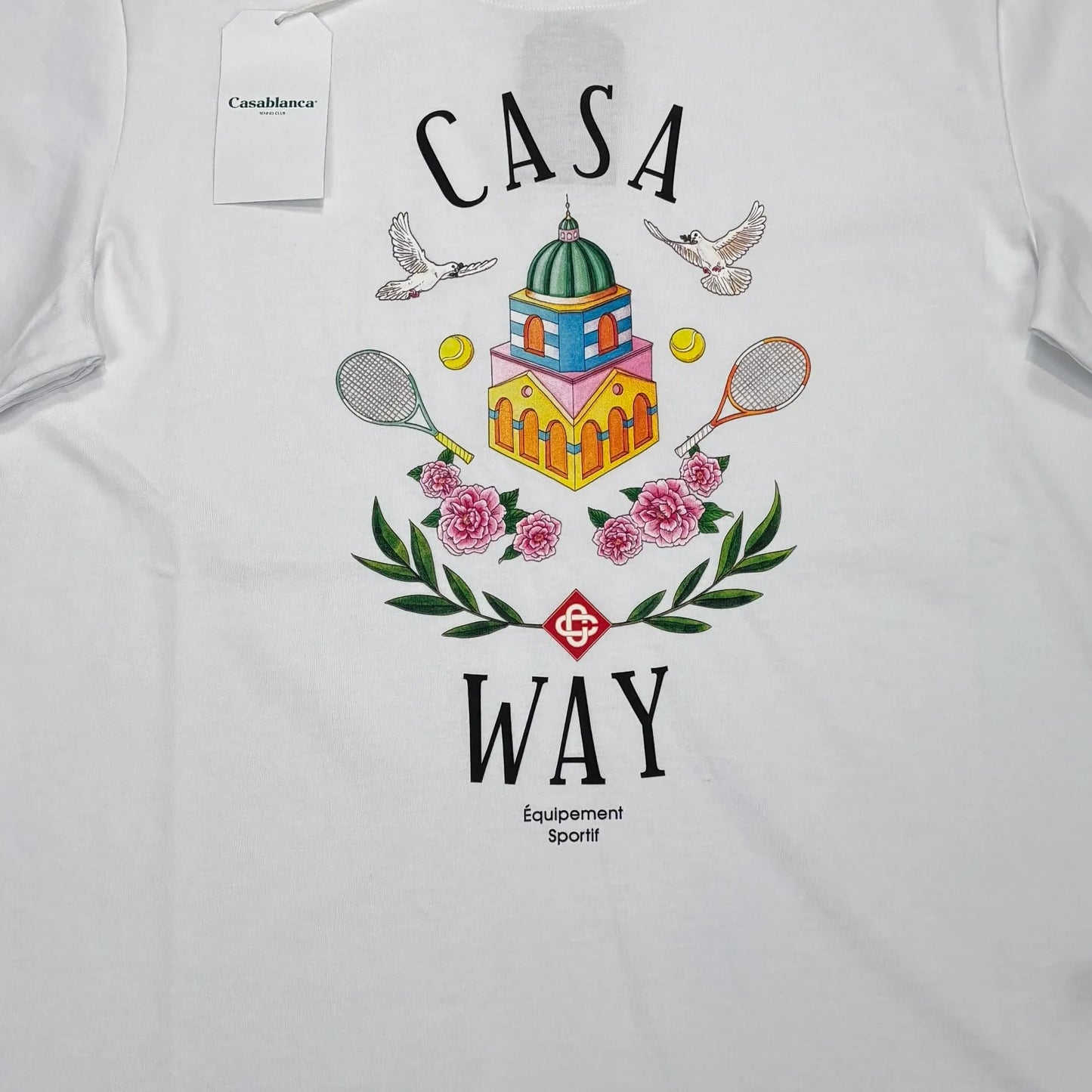 Casa Blanca White Casa Way Printed Logo T-shirt