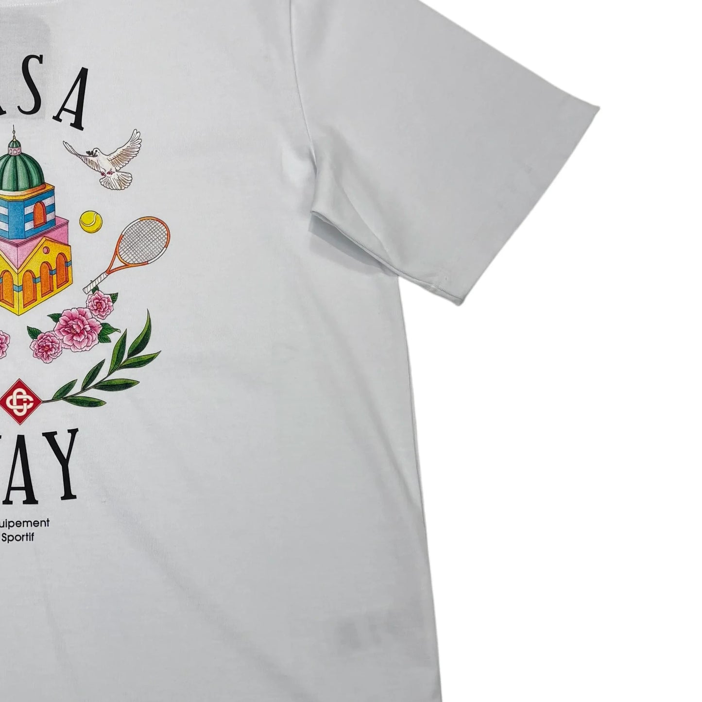 Casa Blanca White Casa Way Printed Logo T-shirt