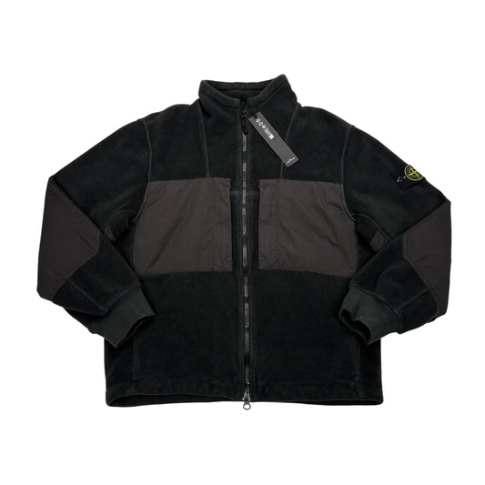 Stone Island Brown Compass Patch Fleece Jacket