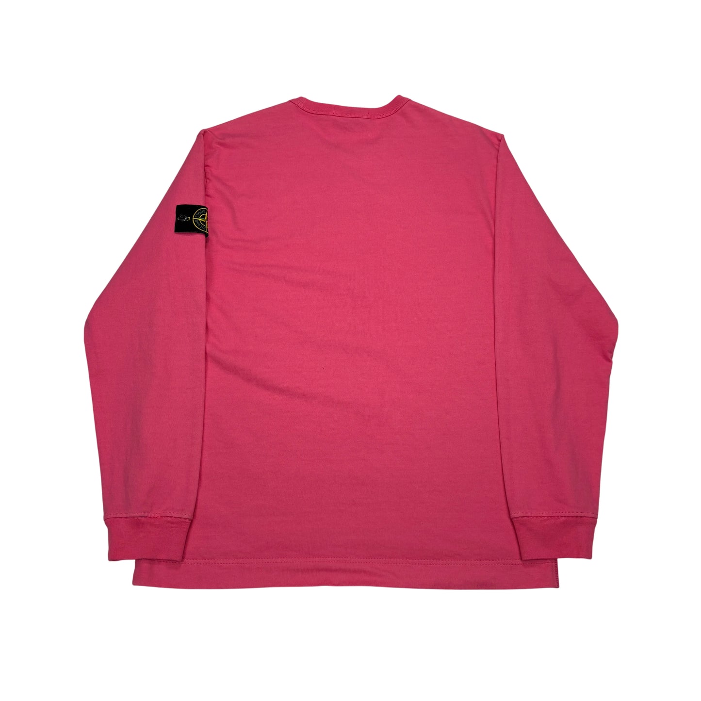 Stone Island Pink Compass Patch Lightweight Crewneck Jumper