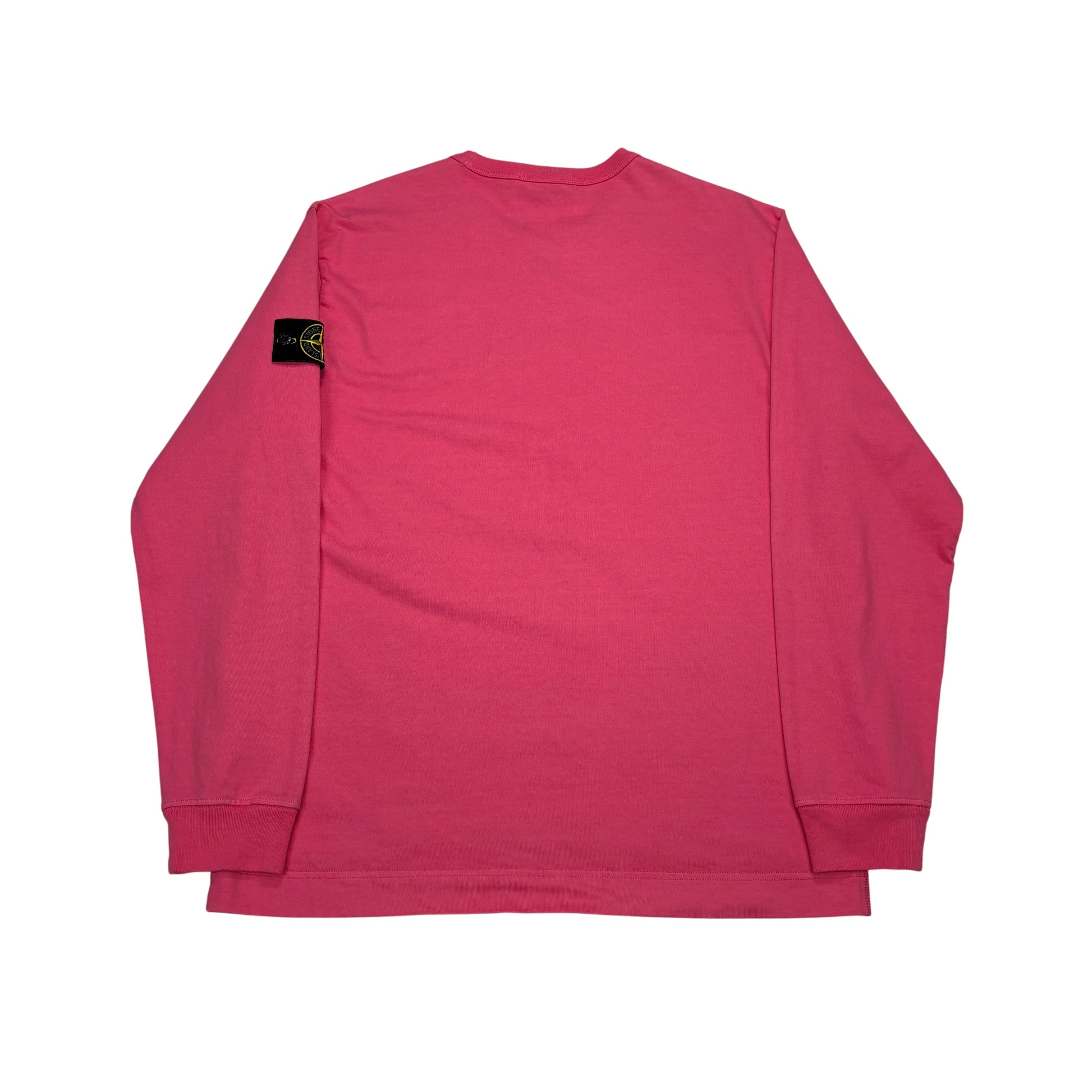 Stone Island Pink Compass Patch Lightweight Crewneck Jumper