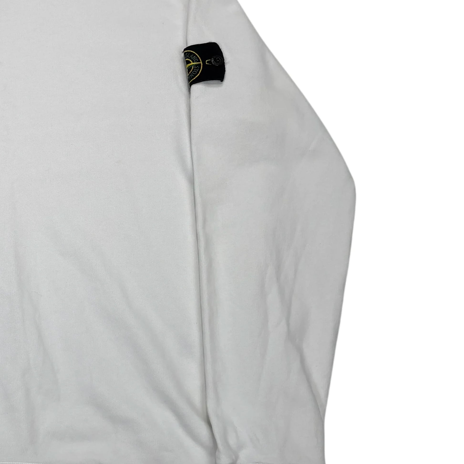 Stone Island White Compass Patch Crewneck Jumper