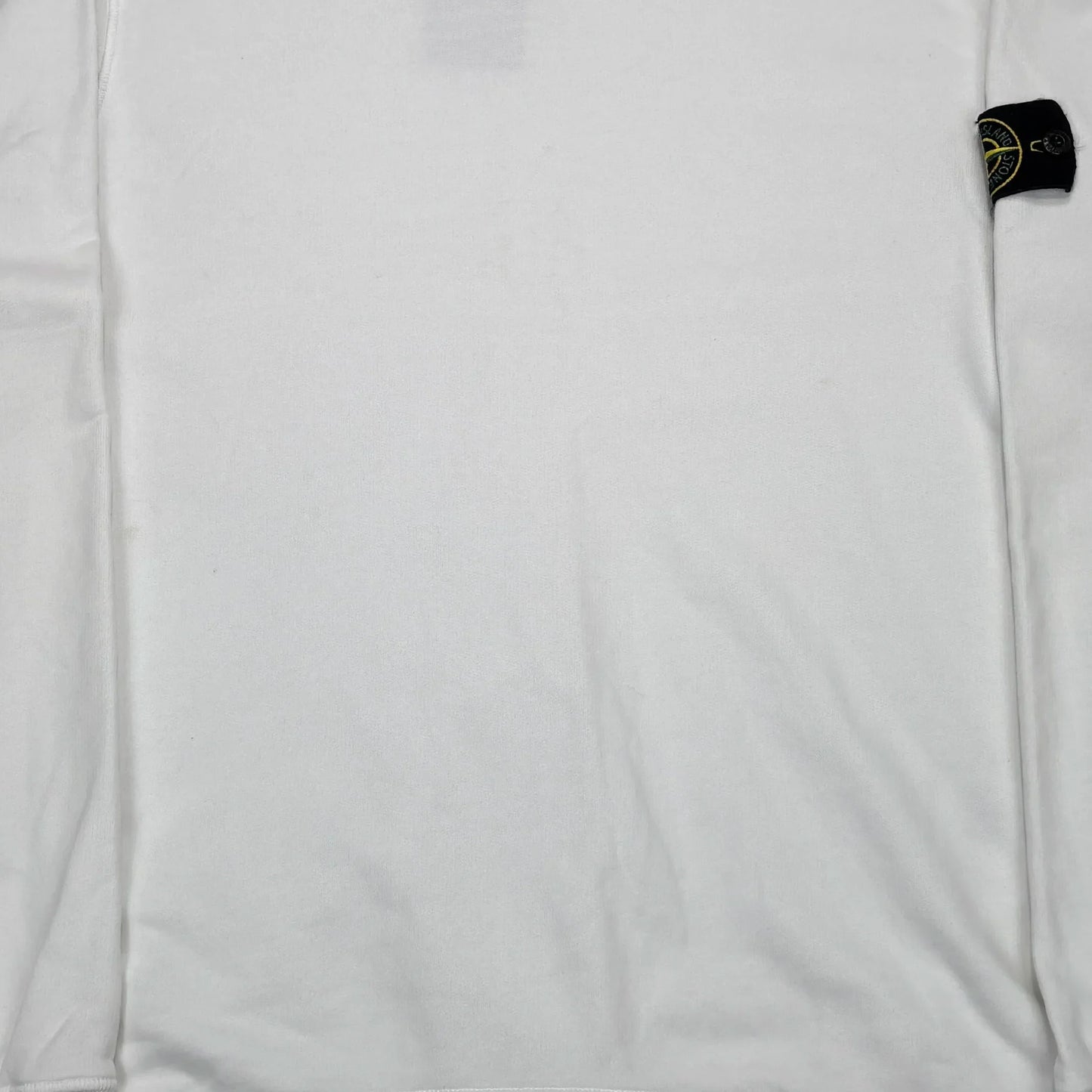 Stone Island White Compass Patch Crewneck Jumper