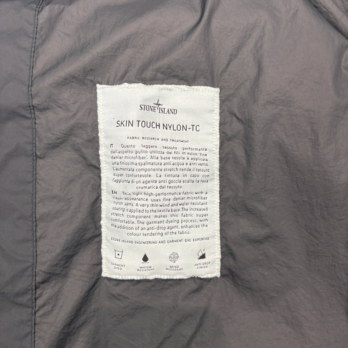 Stone Island Black Skin Touch Nylon-TC Hooded Jacket