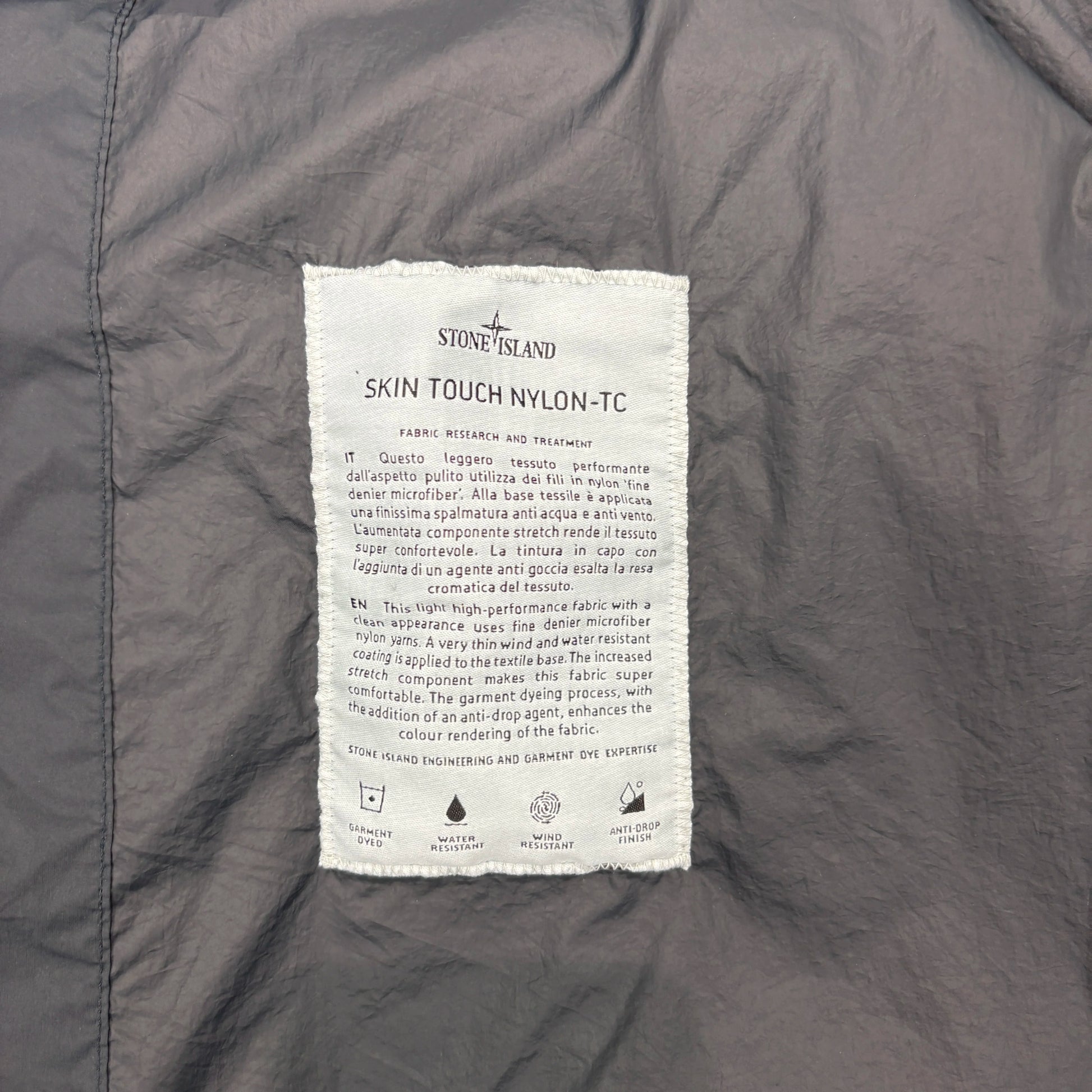 Stone Island Black Skin Touch Nylon-TC Hooded Jacket