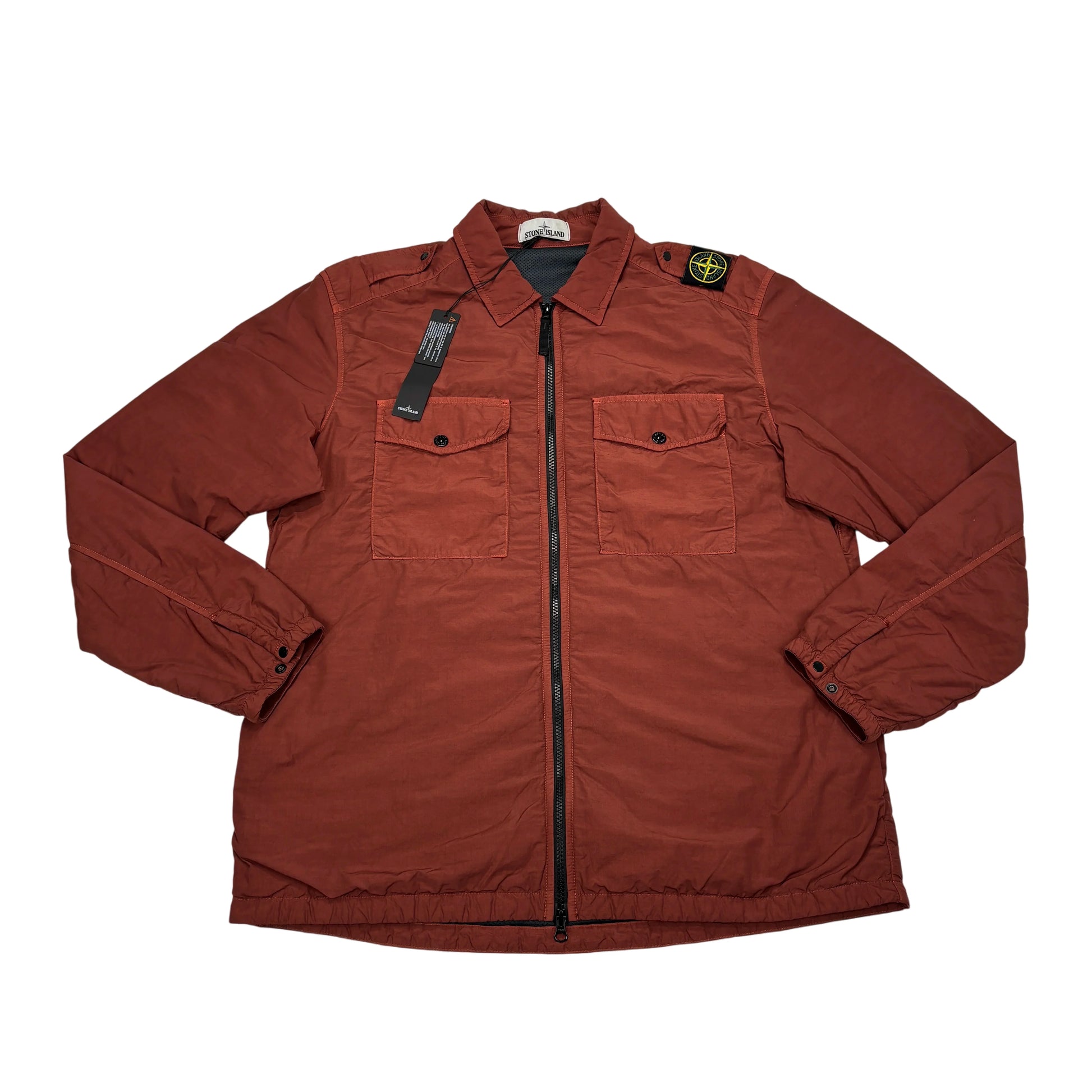 Stone Island Red Shoulder Compass Patch Jacket