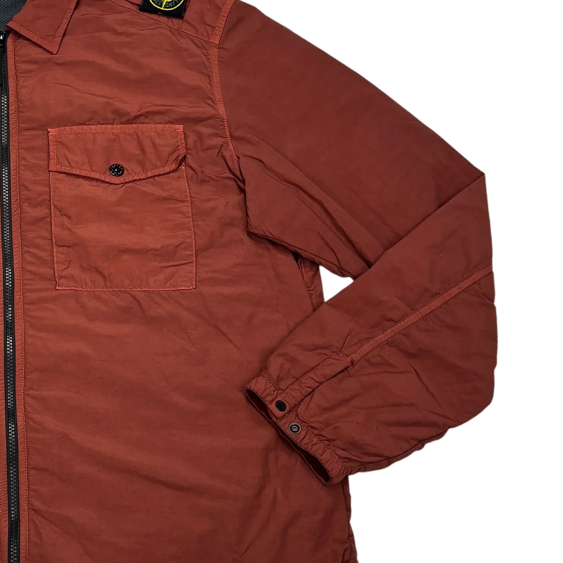 Stone Island Red Shoulder Compass Patch Jacket