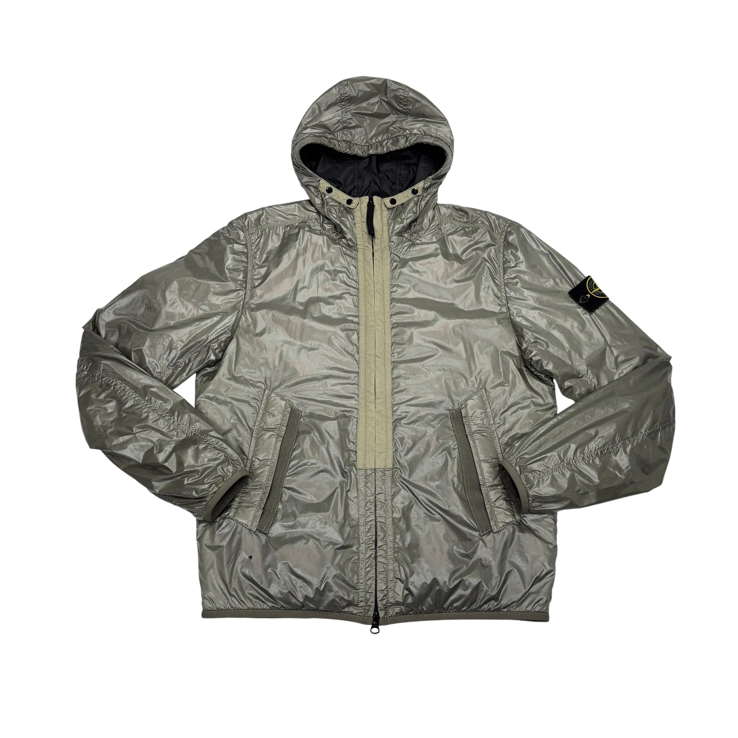 Stone Island Grey Pertex Quantum Y with Primaloft Insulation Technology Hooded Jacket