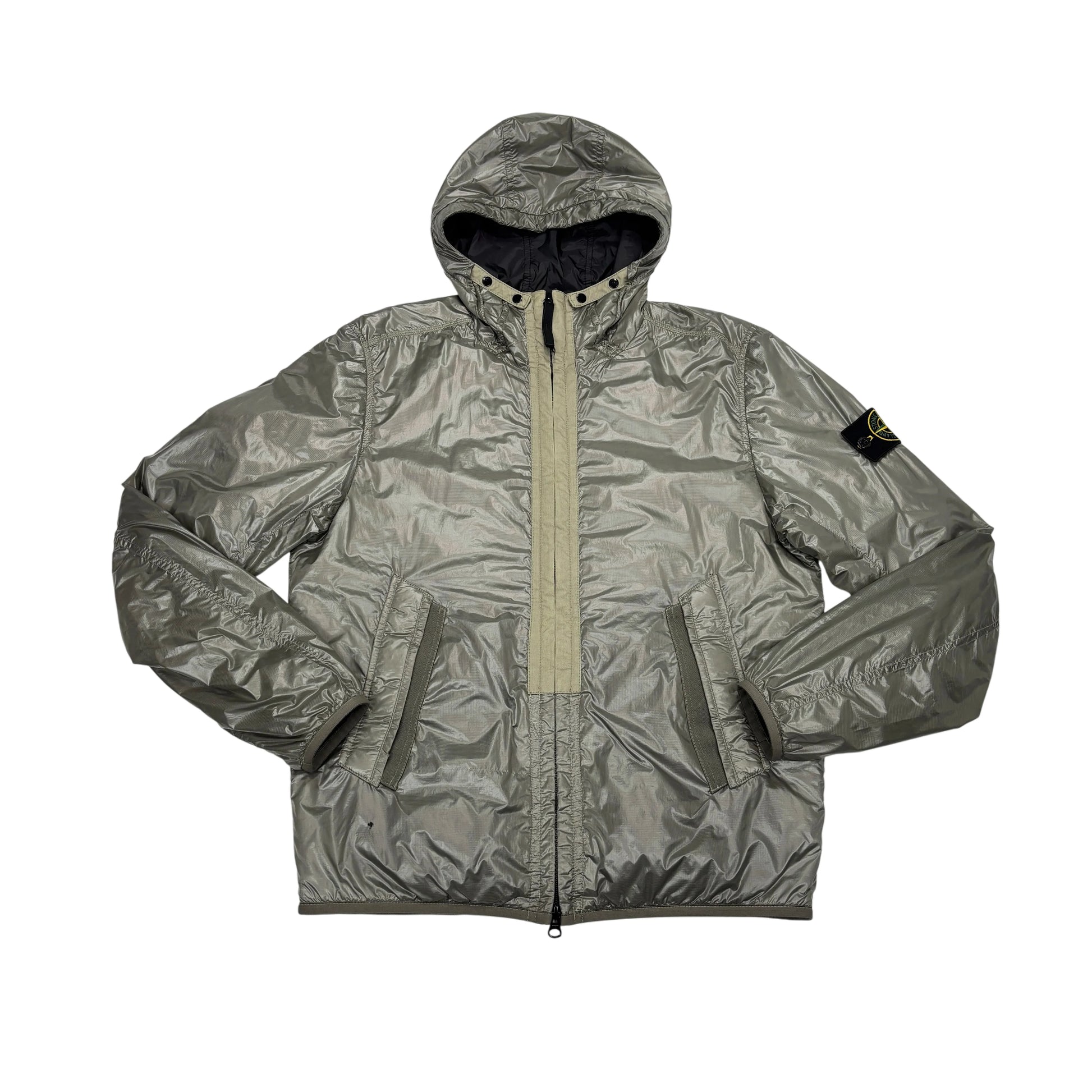 Stone Island Grey Pertex Quantum Y with Primaloft Insulation Technology Hooded Jacket