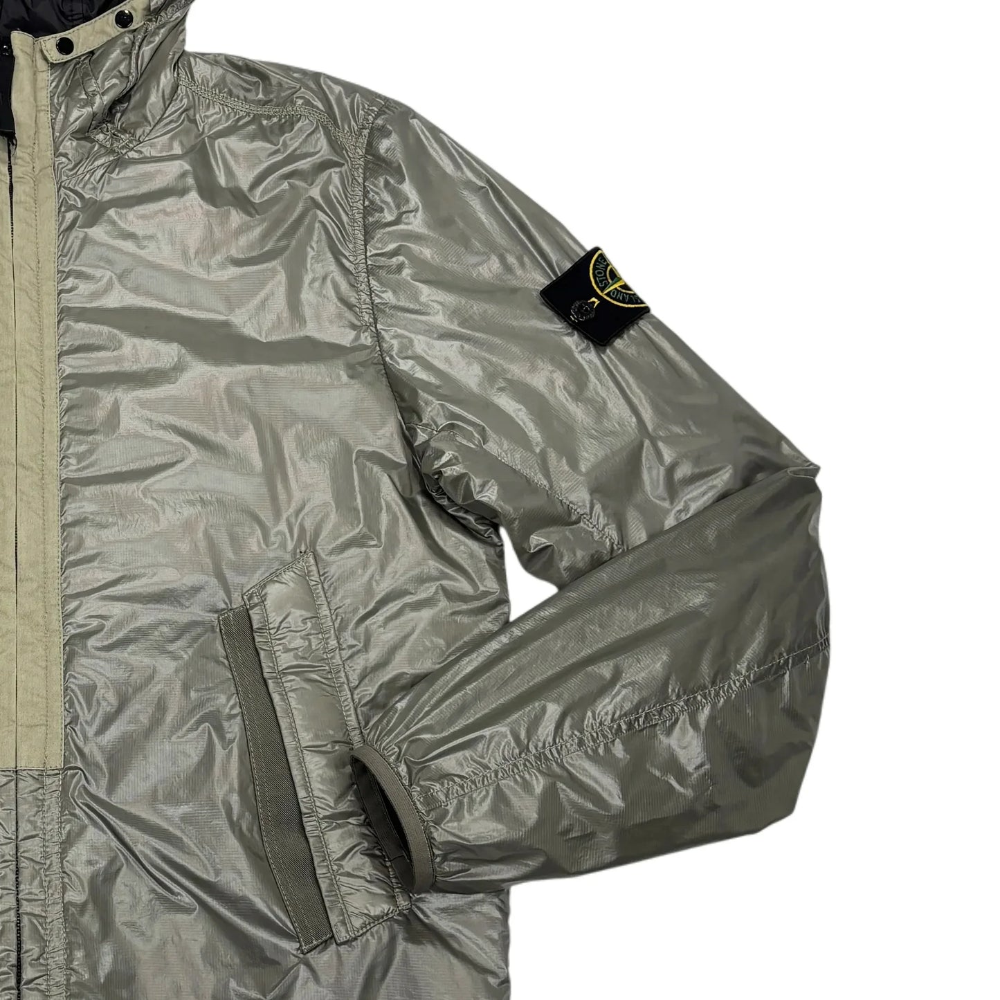 Stone Island Grey Pertex Quantum Y with Primaloft Insulation Technology Hooded Jacket