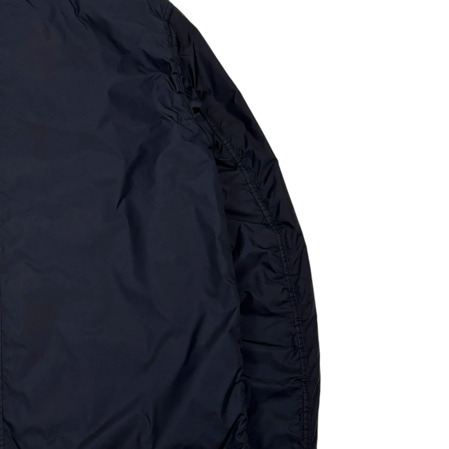 Stone Island Navy Blue Garment Dyed Crinkle Reps NY with Zip Away Hood Jacket