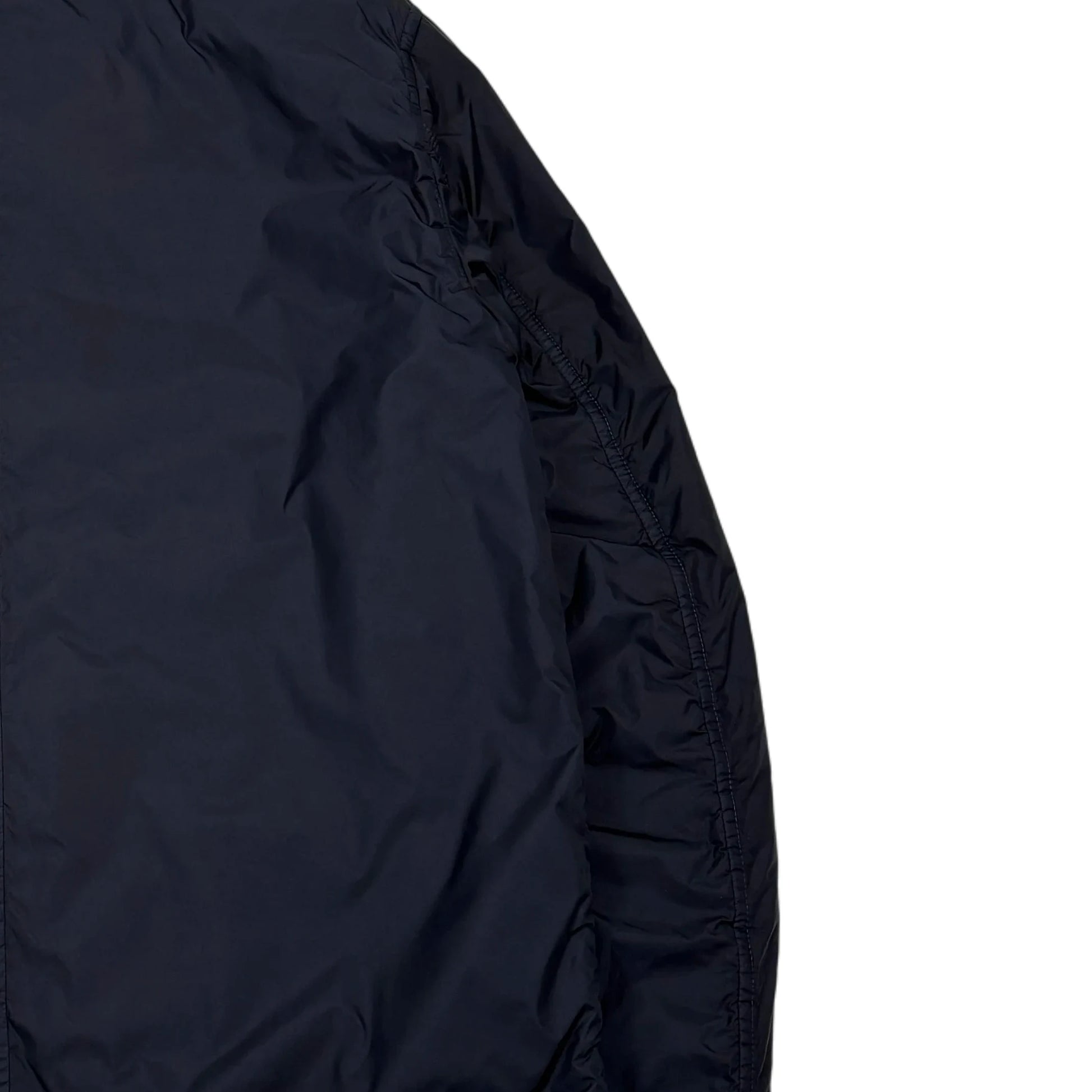 Stone Island Navy Blue Garment Dyed Crinkle Reps NY with Zip Away Hood Jacket