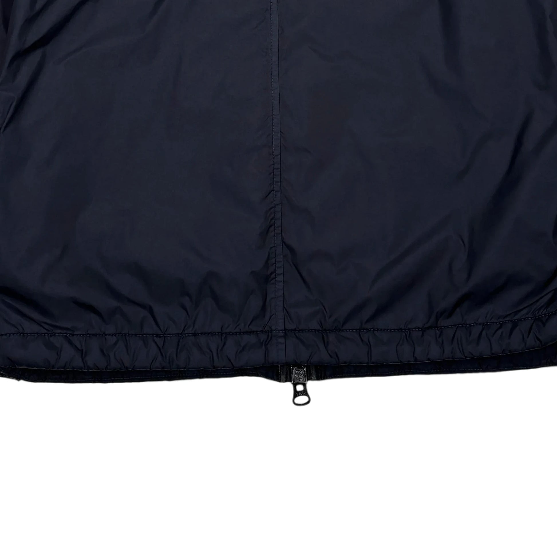 Stone Island Navy Blue Garment Dyed Crinkle Reps NY with Zip Away Hood Jacket