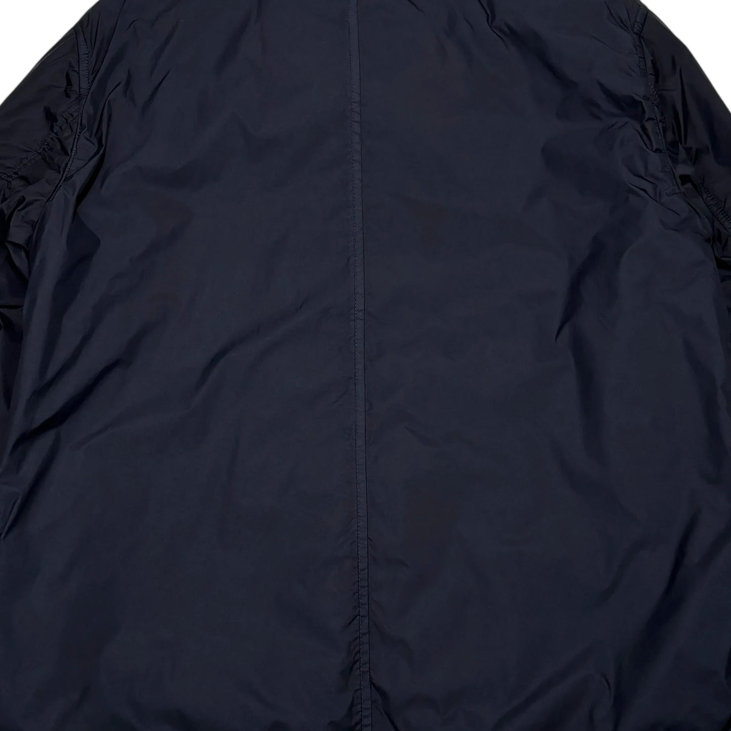 Stone Island Navy Blue Garment Dyed Crinkle Reps NY with Zip Away Hood Jacket