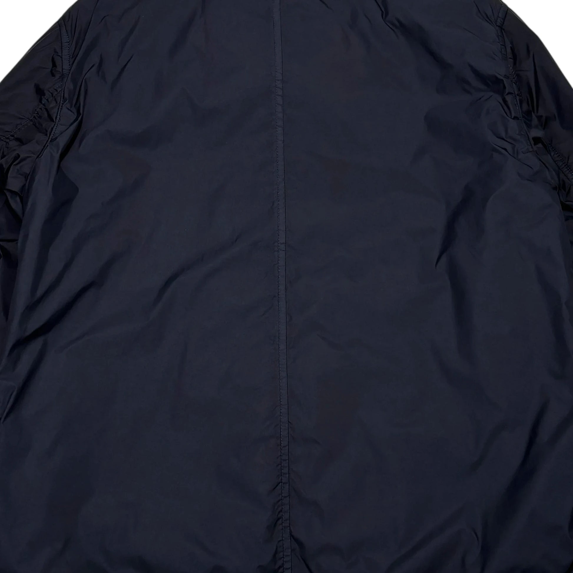 Stone Island Navy Blue Garment Dyed Crinkle Reps NY with Zip Away Hood Jacket