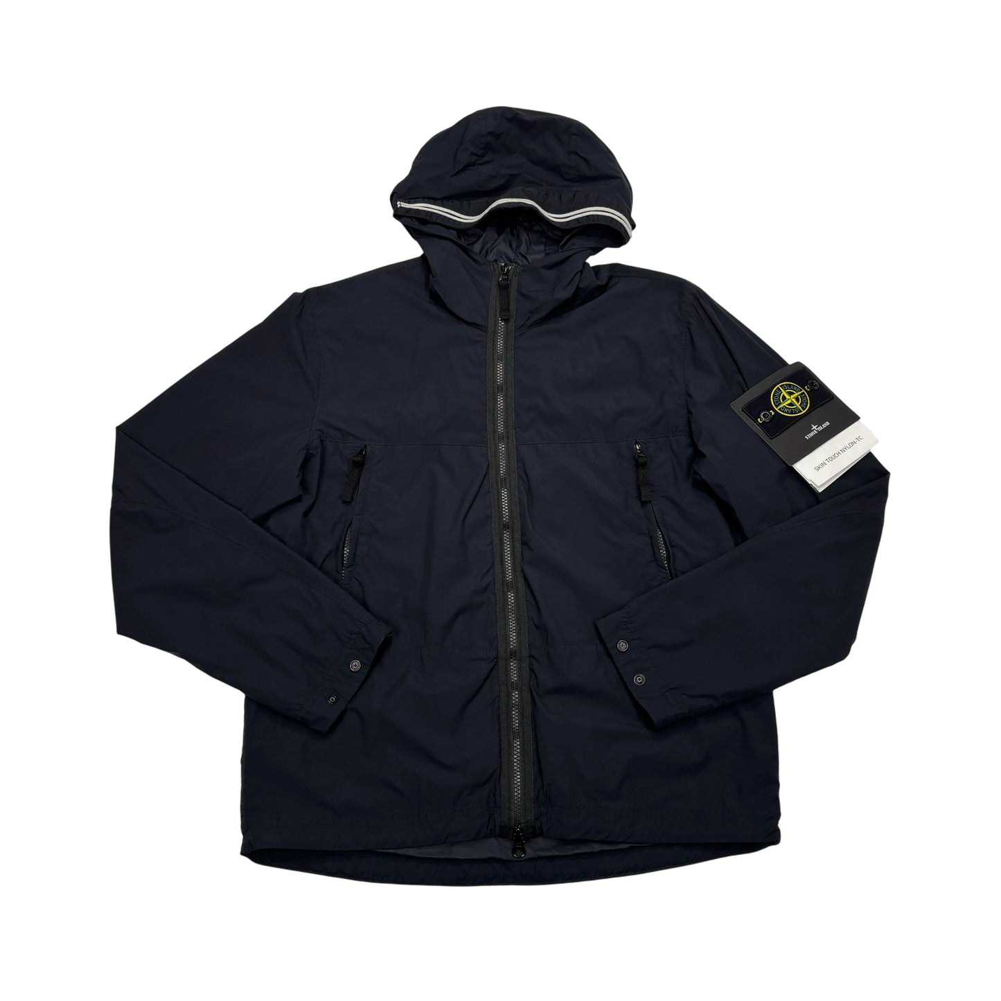 Stone Island Black Skin Touch Nylon TC Hooded Jacket