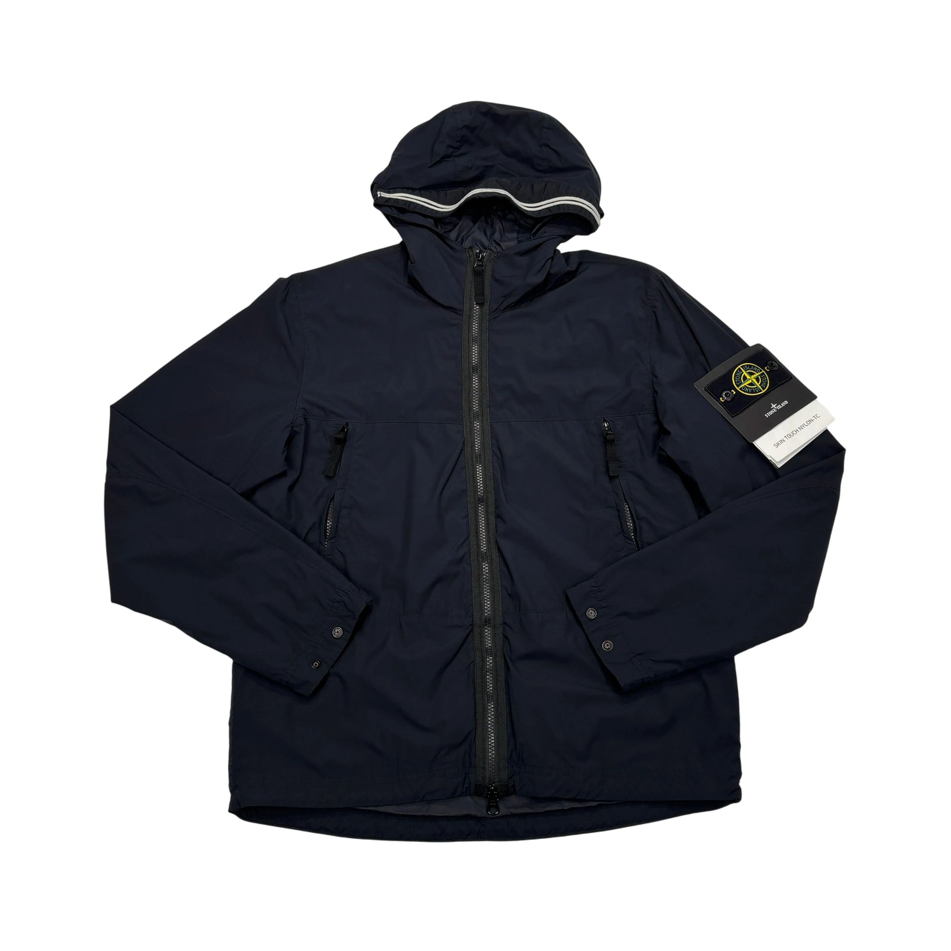 Stone Island Black Skin Touch Nylon TC Hooded Jacket