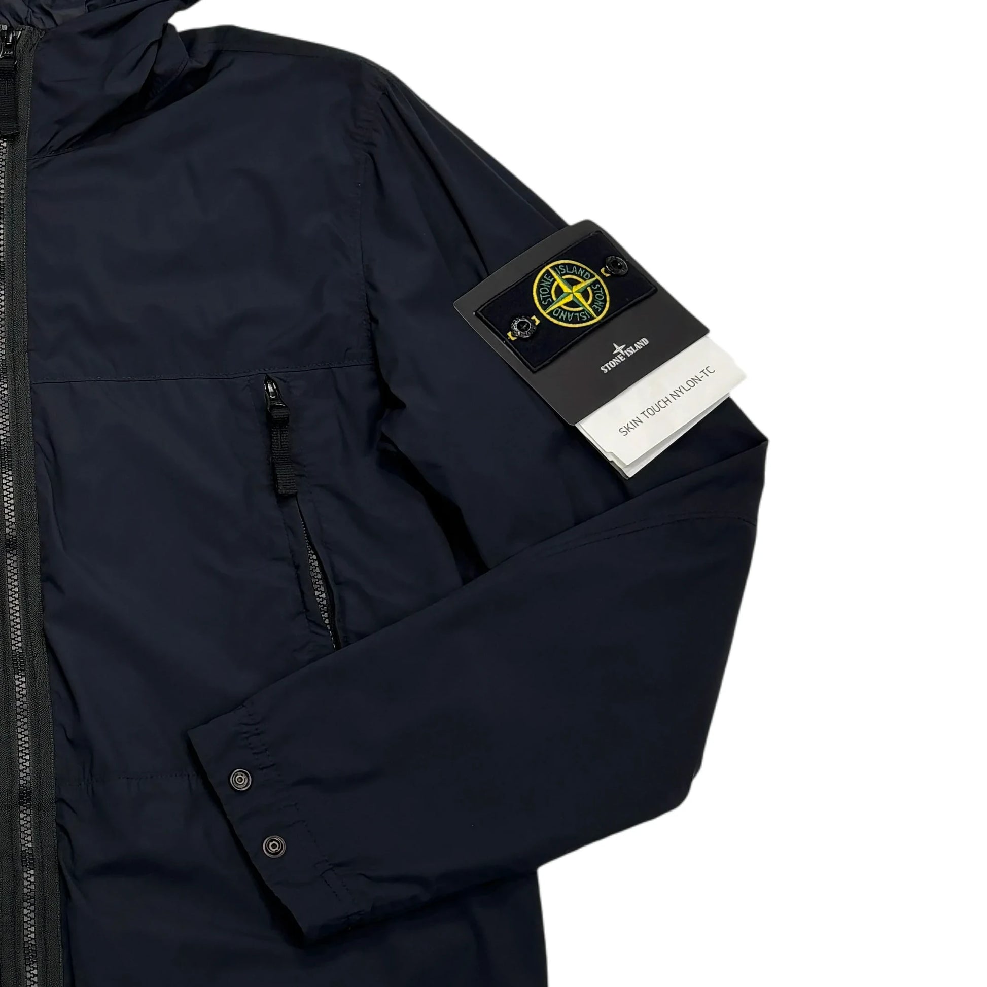 Stone Island Black Skin Touch Nylon TC Hooded Jacket