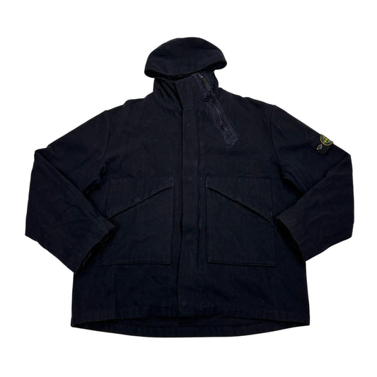 Stone Island Navy Blue with Removable Inside Liner Hooded Field Jacket