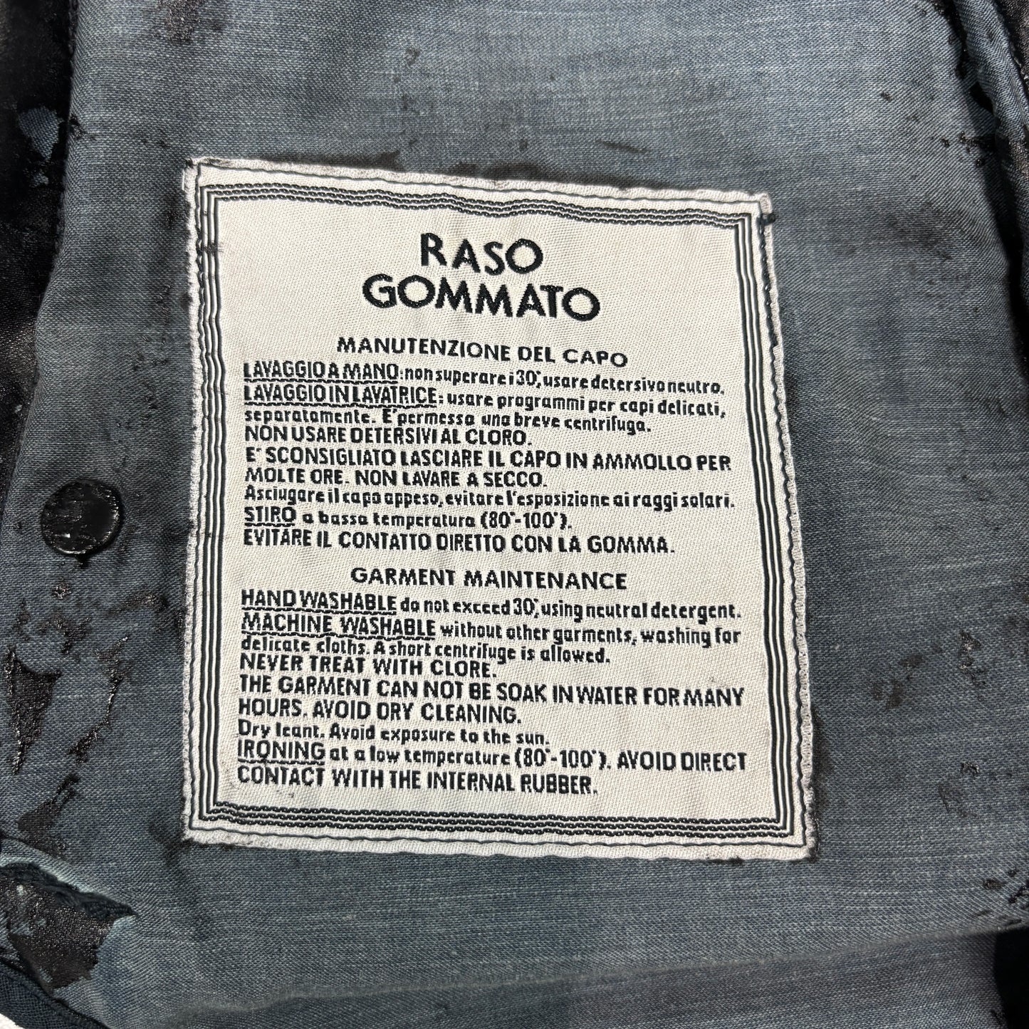 Stone Island Navy Blue Raso Gommato Jacket